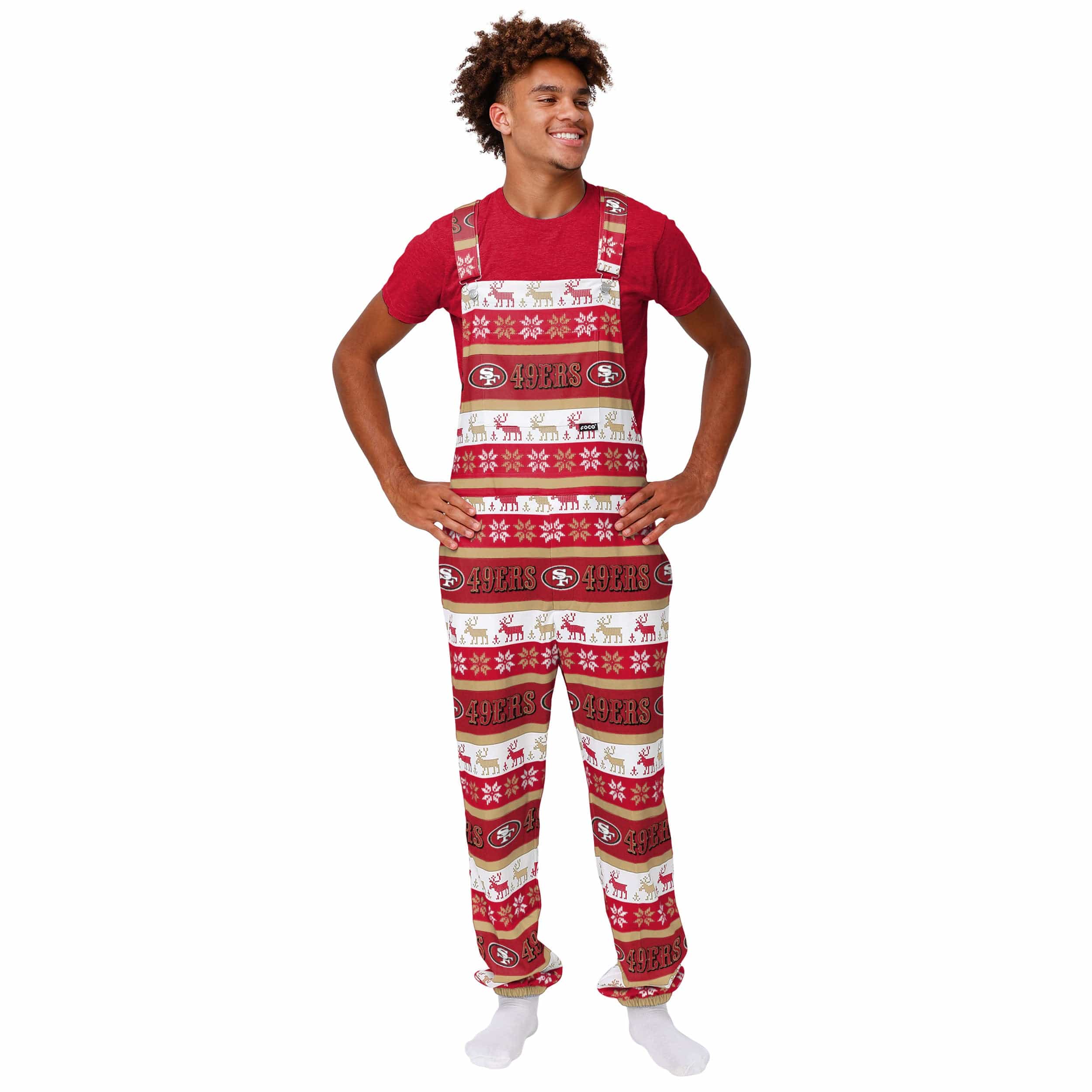 San Francisco 49ers NFL Mens Ugly Home Gating Bib Overalls