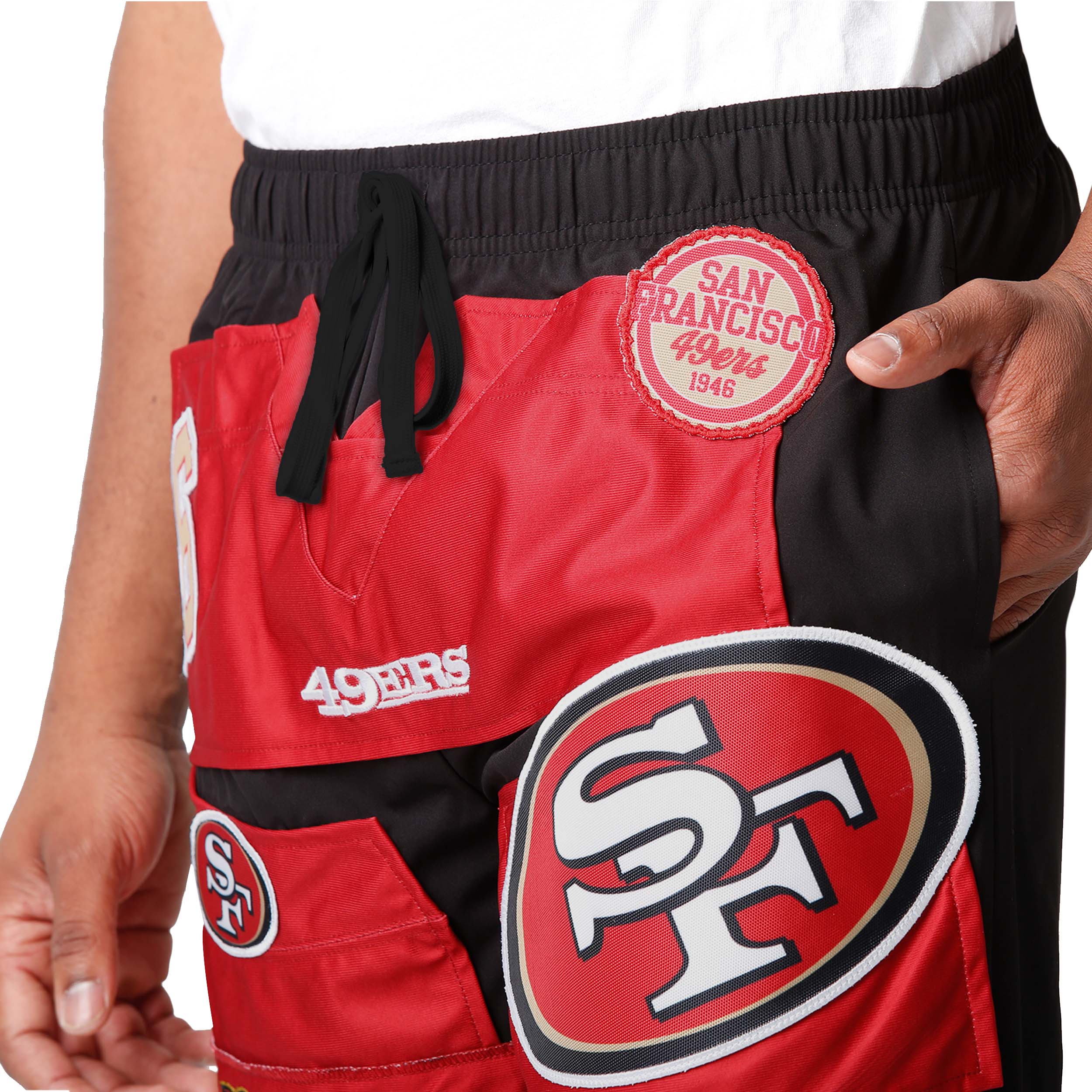 San Francisco 49ers NFL Mens Ultimate Uniform Shorts - Image 3