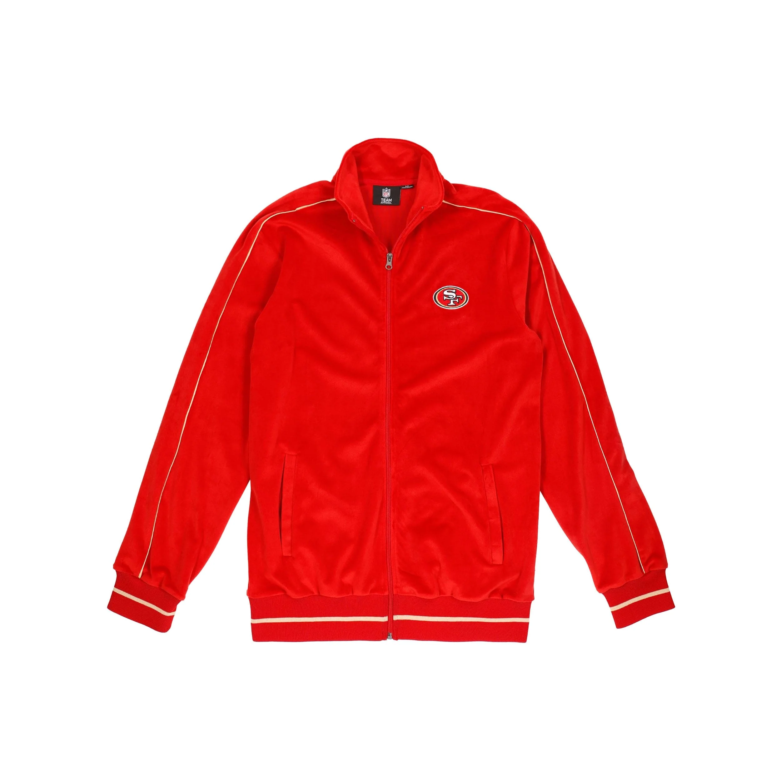 San Francisco 49ers NFL Mens Velour Zip Up Top - Image 6