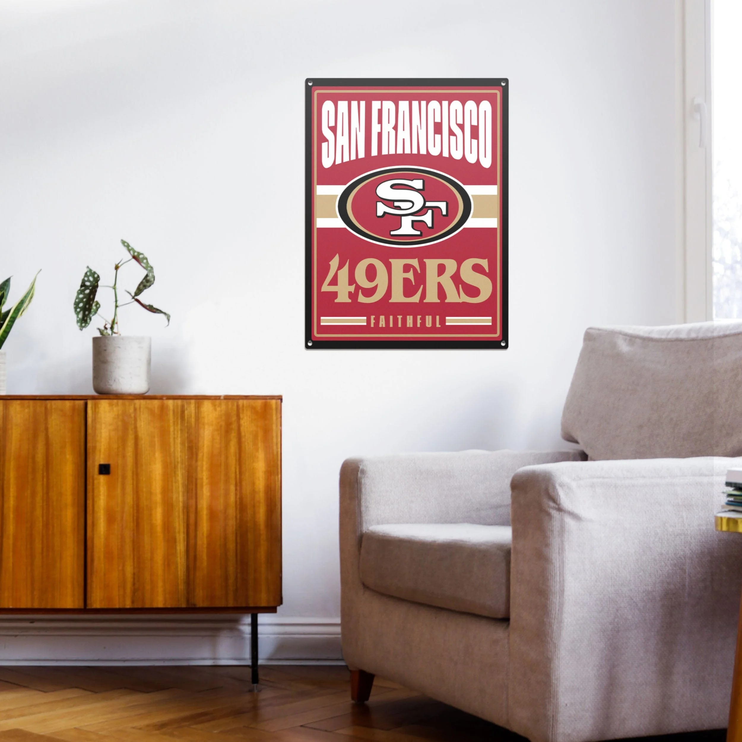 San Francisco 49ers NFL Metal Tacker Wall Sign - Image 3