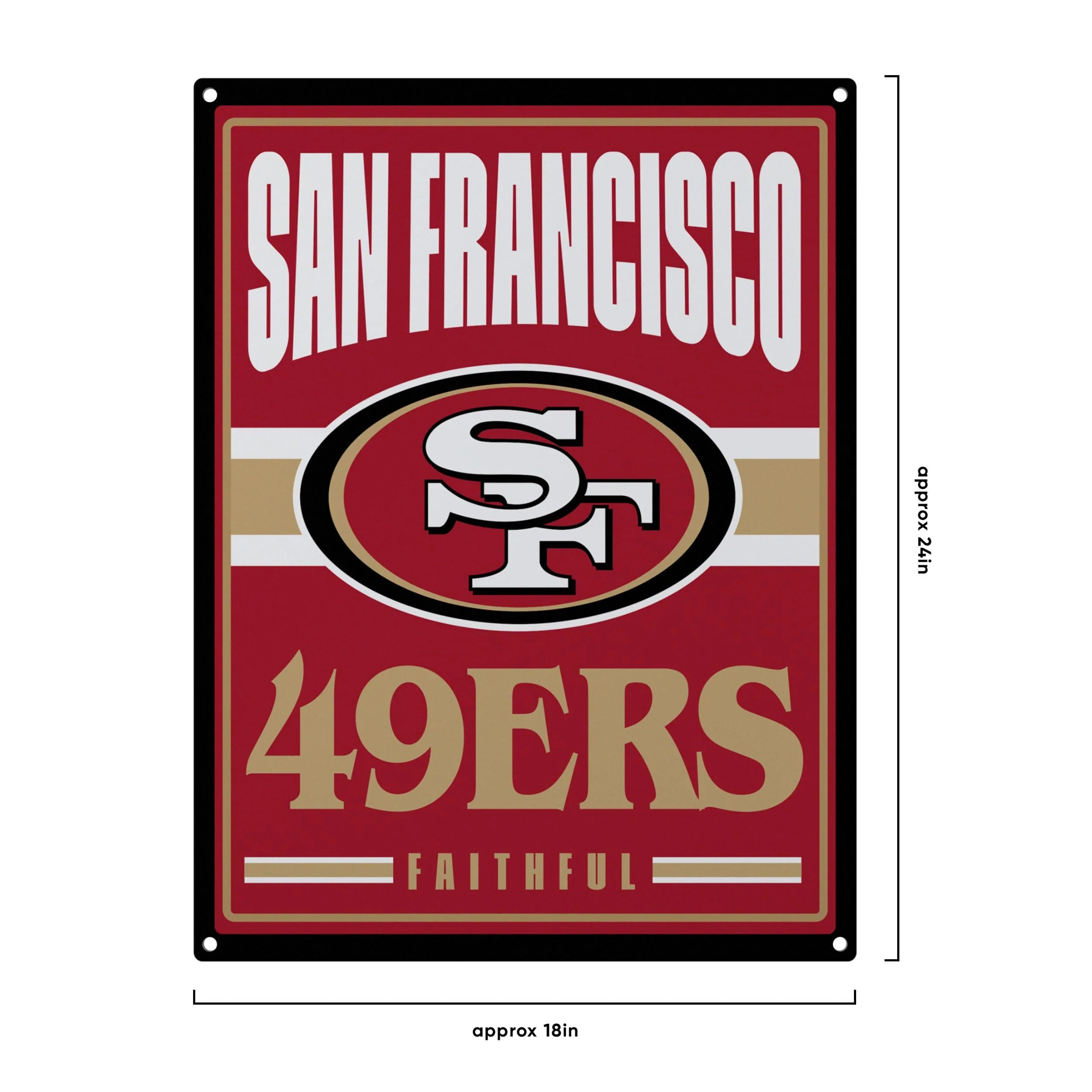 San Francisco 49ers NFL Metal Tacker Wall Sign - Image 4