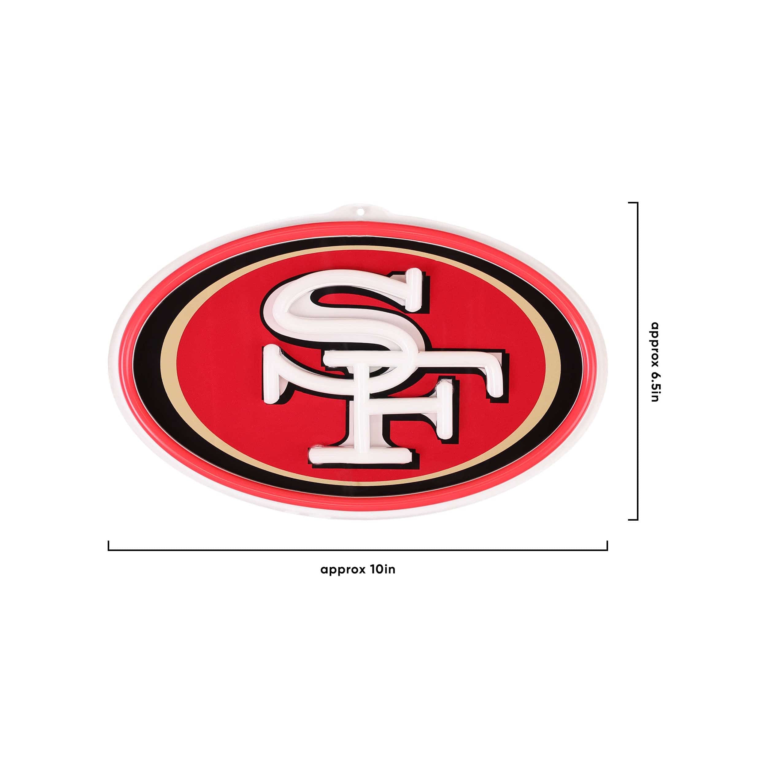 San Francisco 49ers NFL Neon Light Up Big Logo Chain - Image 5