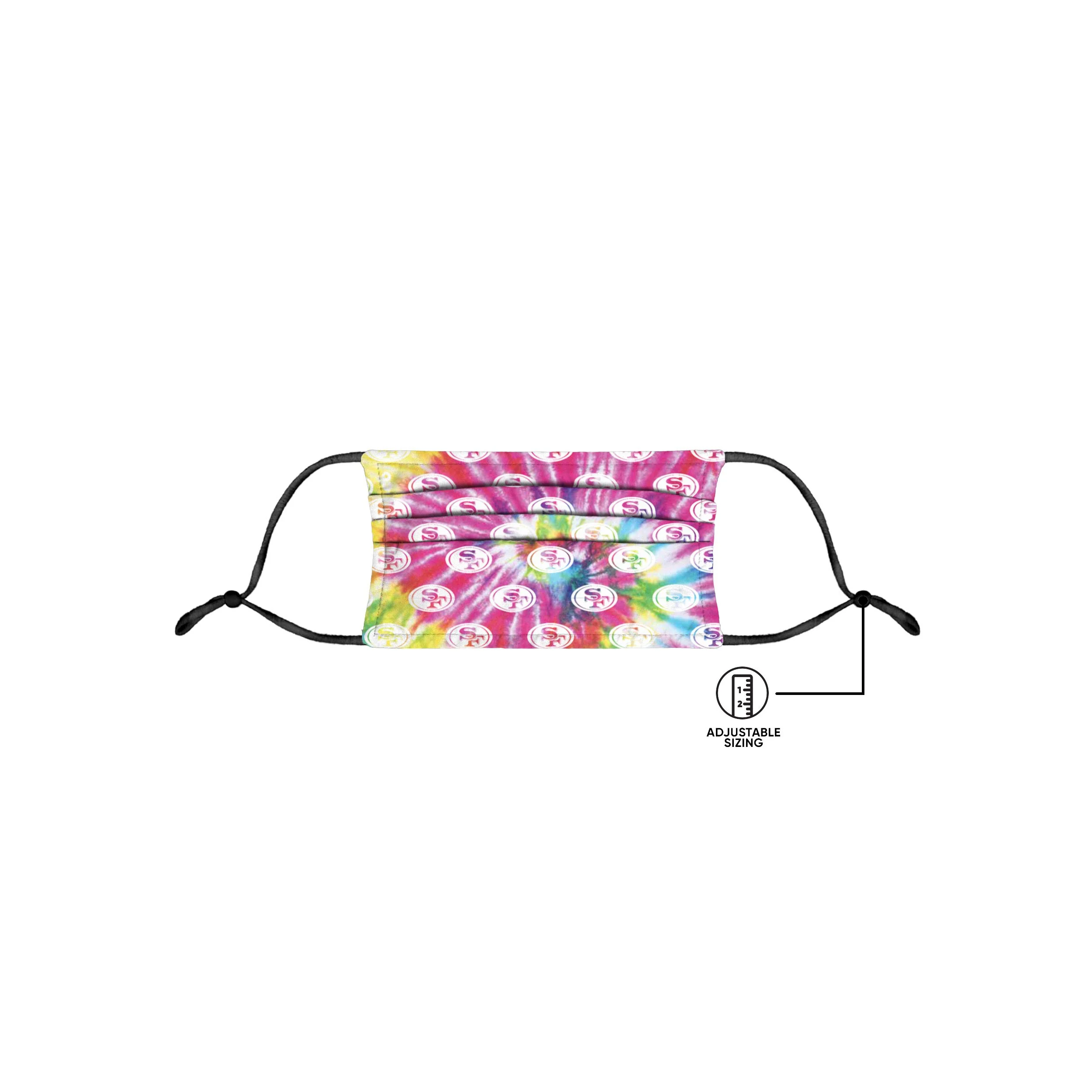 San Francisco 49ers NFL Pastel Tie-Dye Adjustable Face Cover - Image 5