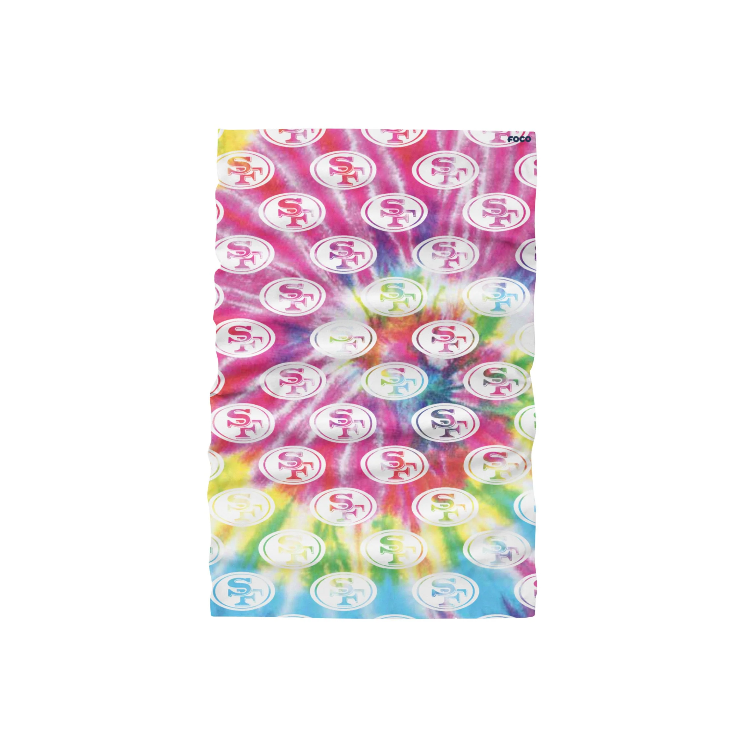 San Francisco 49ers NFL Pastel Tie-Dye Gaiter Scarf - Image 2