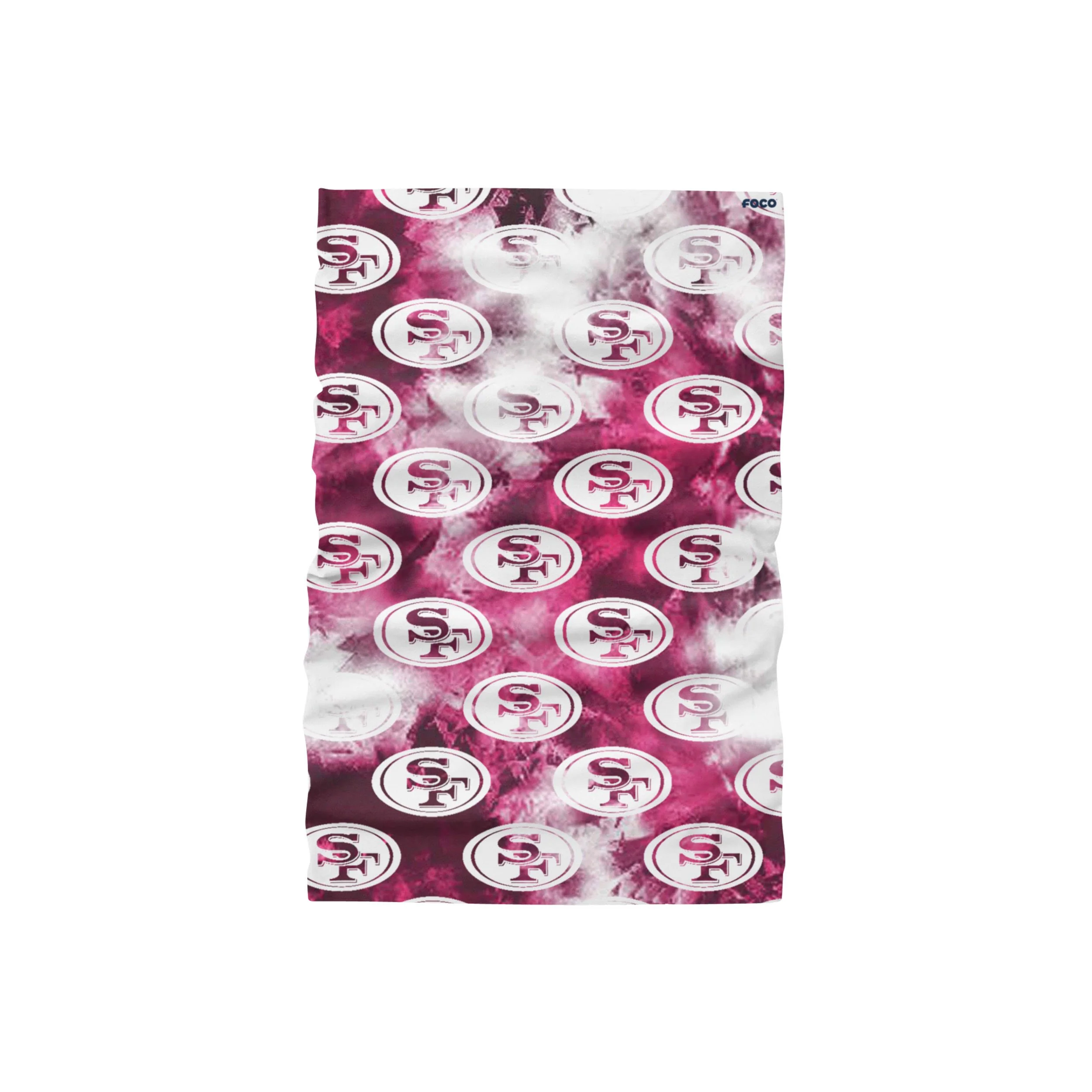 San Francisco 49ers NFL Pink Tie-Dye Gaiter Scarf - Image 2