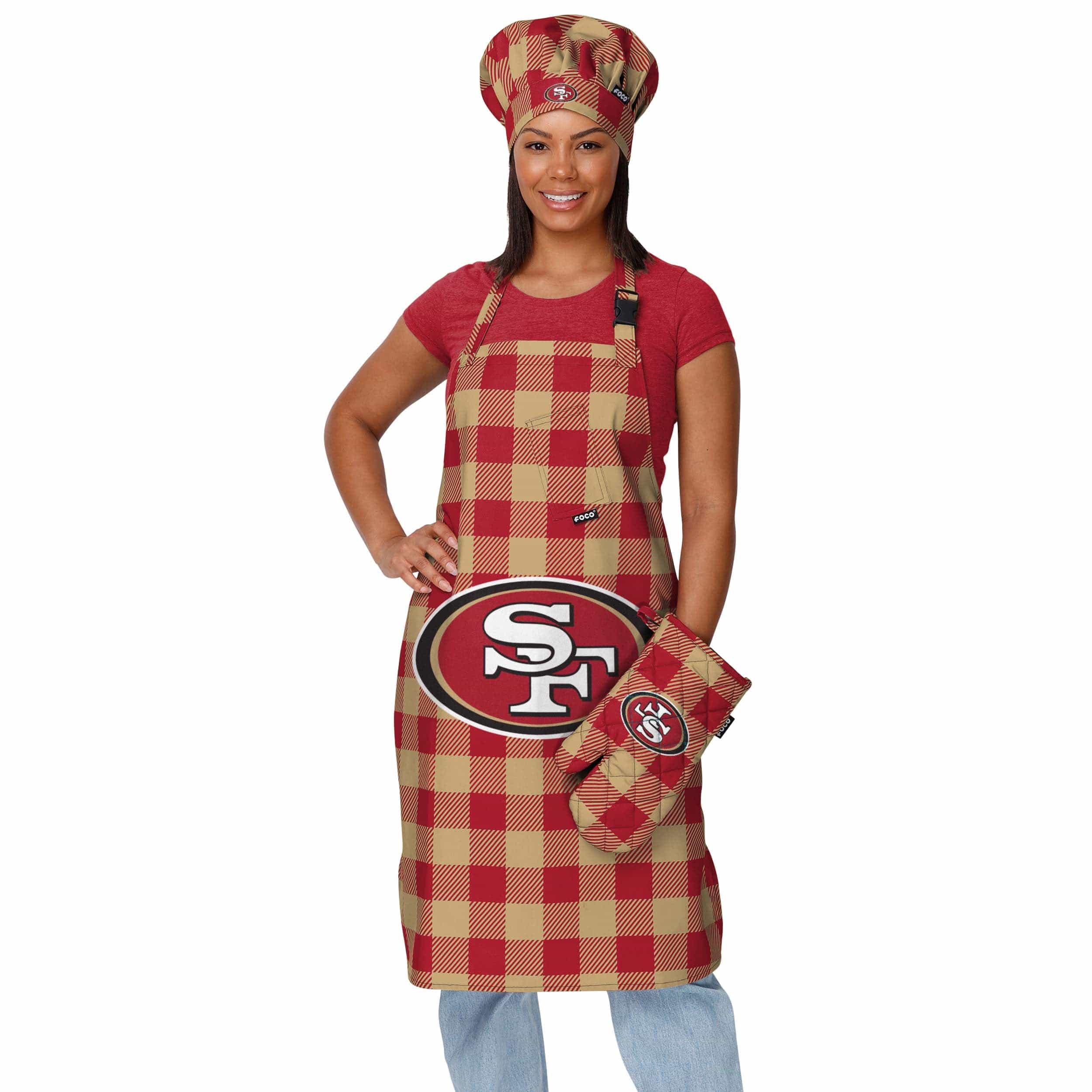 San Francisco 49ers NFL Plaid Apron - Image 2