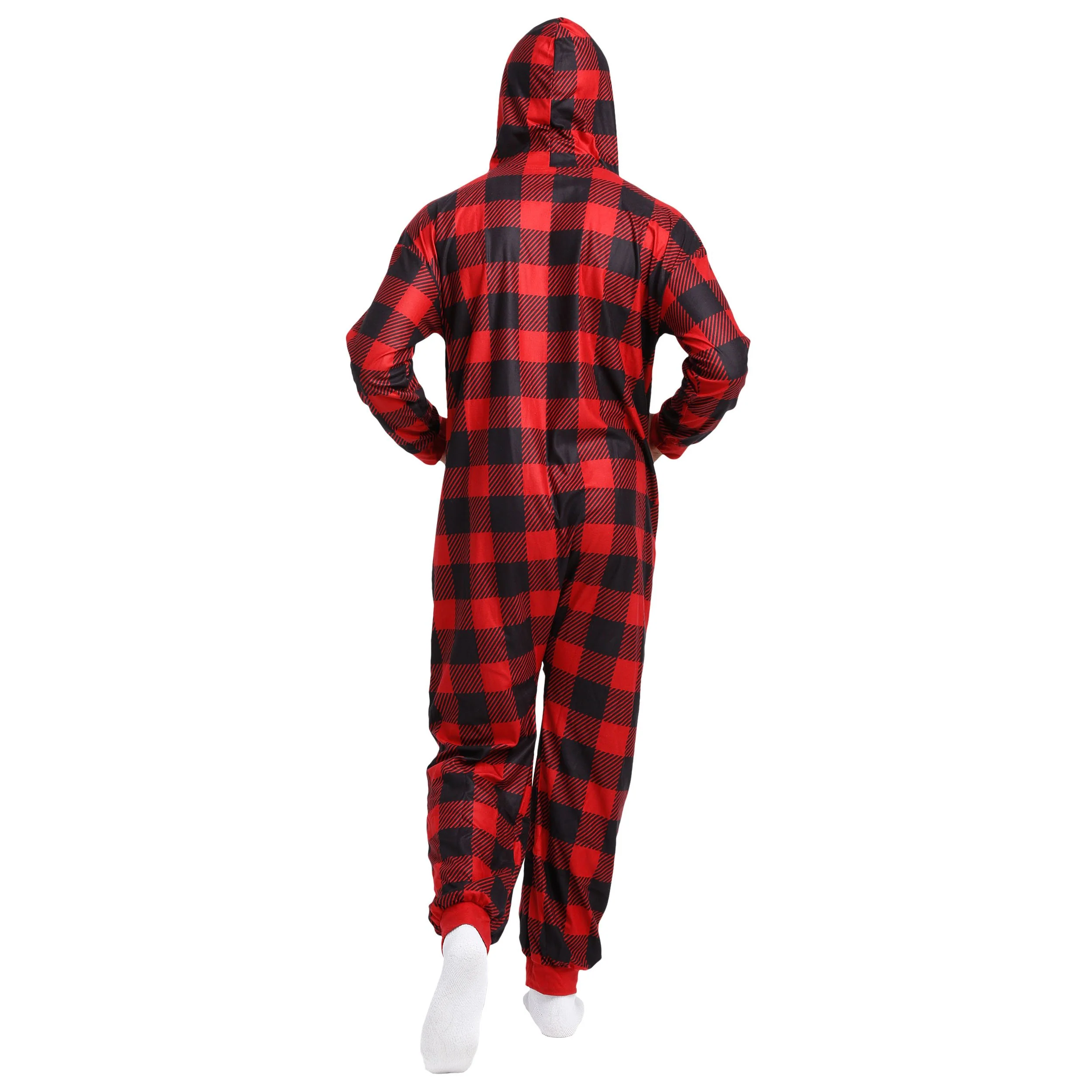 San Francisco 49ers NFL Plaid One Piece Pajamas - Image 2