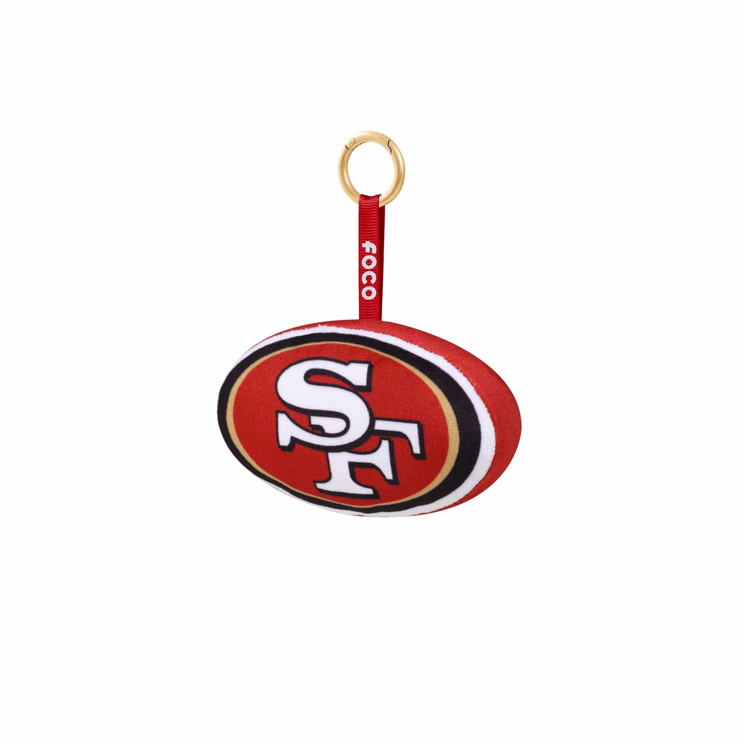 San Francisco 49ers NFL Plush Team Logo Bag Charm Keychain - Image 3