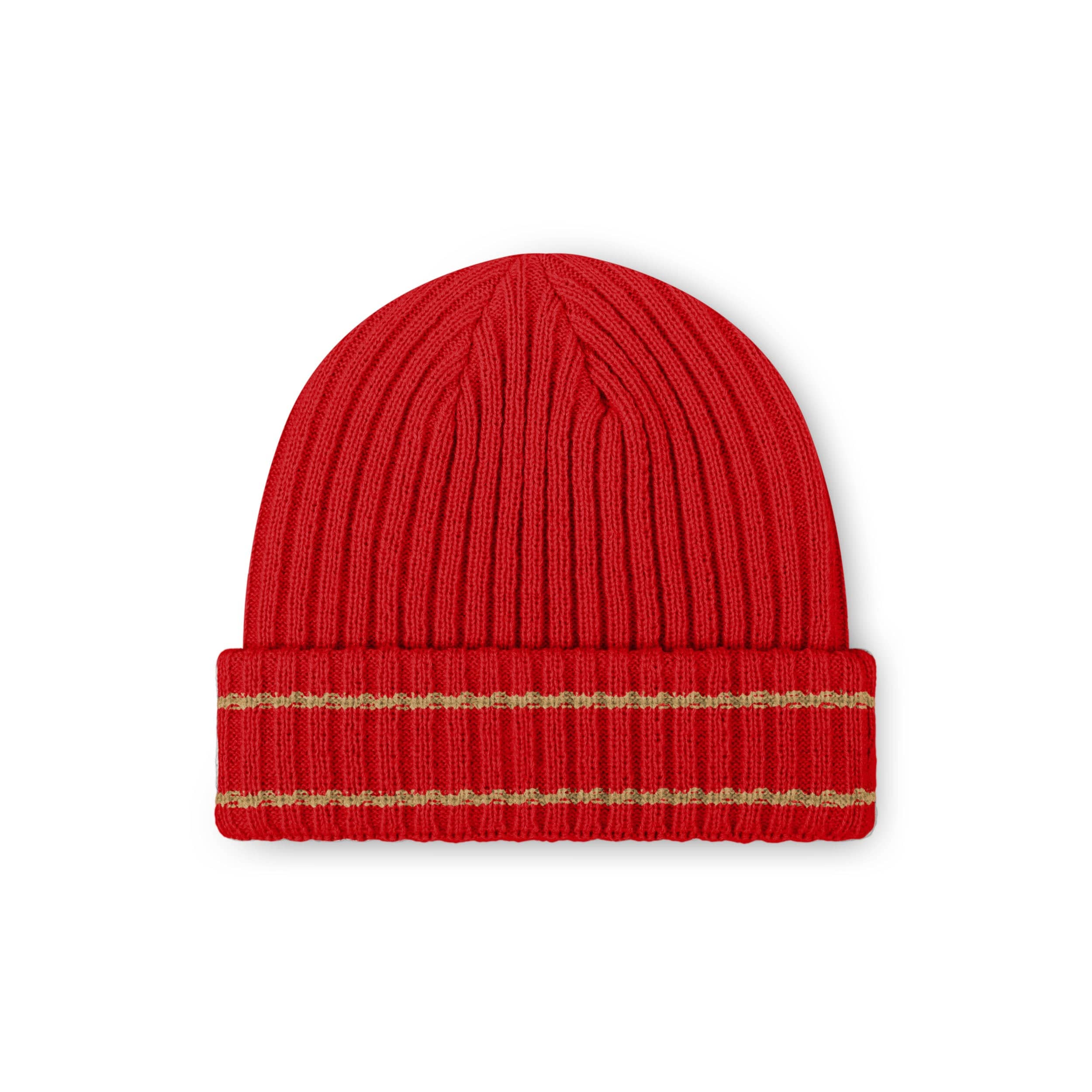 San Francisco 49ers NFL Red Primary Logo Ribbed Beanie - Image 2