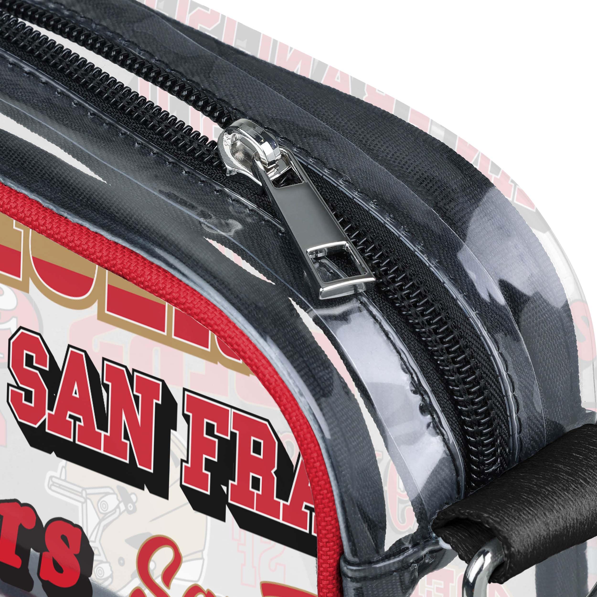 San Francisco 49ers NFL Repeat Retro Print Clear Crossbody Bag - Image 4