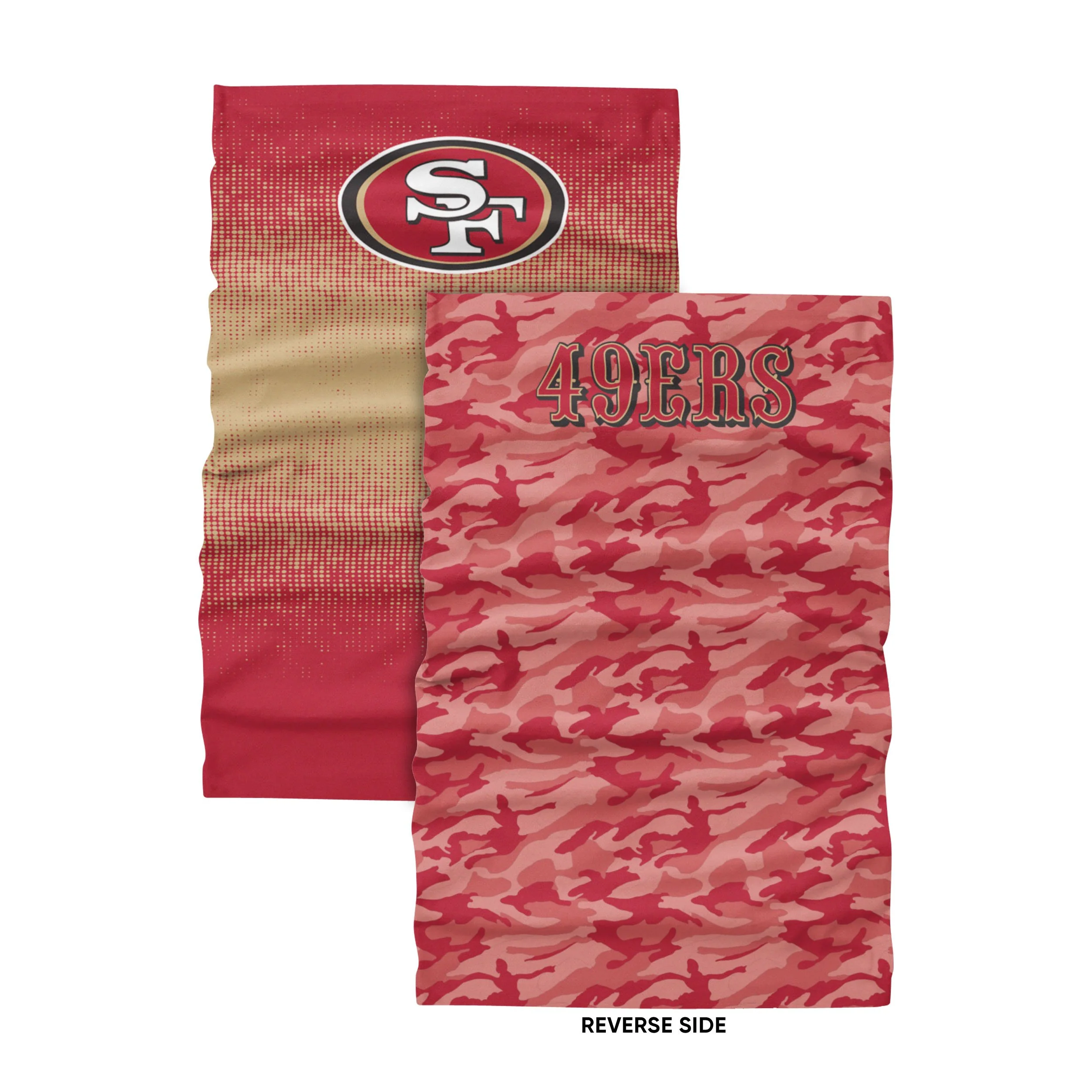 San Francisco 49ers NFL Reversible Camo Gradient Gaiter Scarf - Image 3