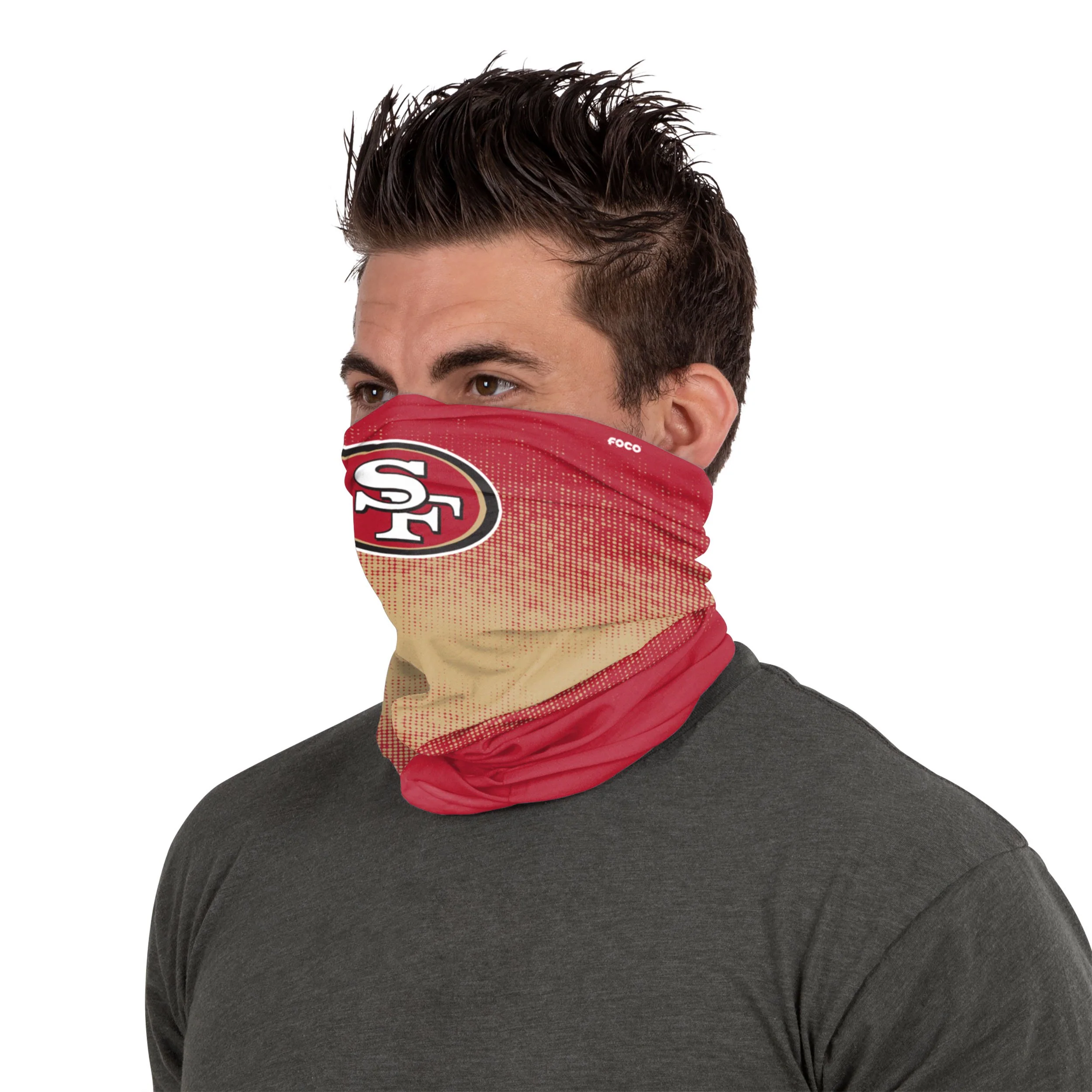 San Francisco 49ers NFL Reversible Camo Gradient Gaiter Scarf - Image 4