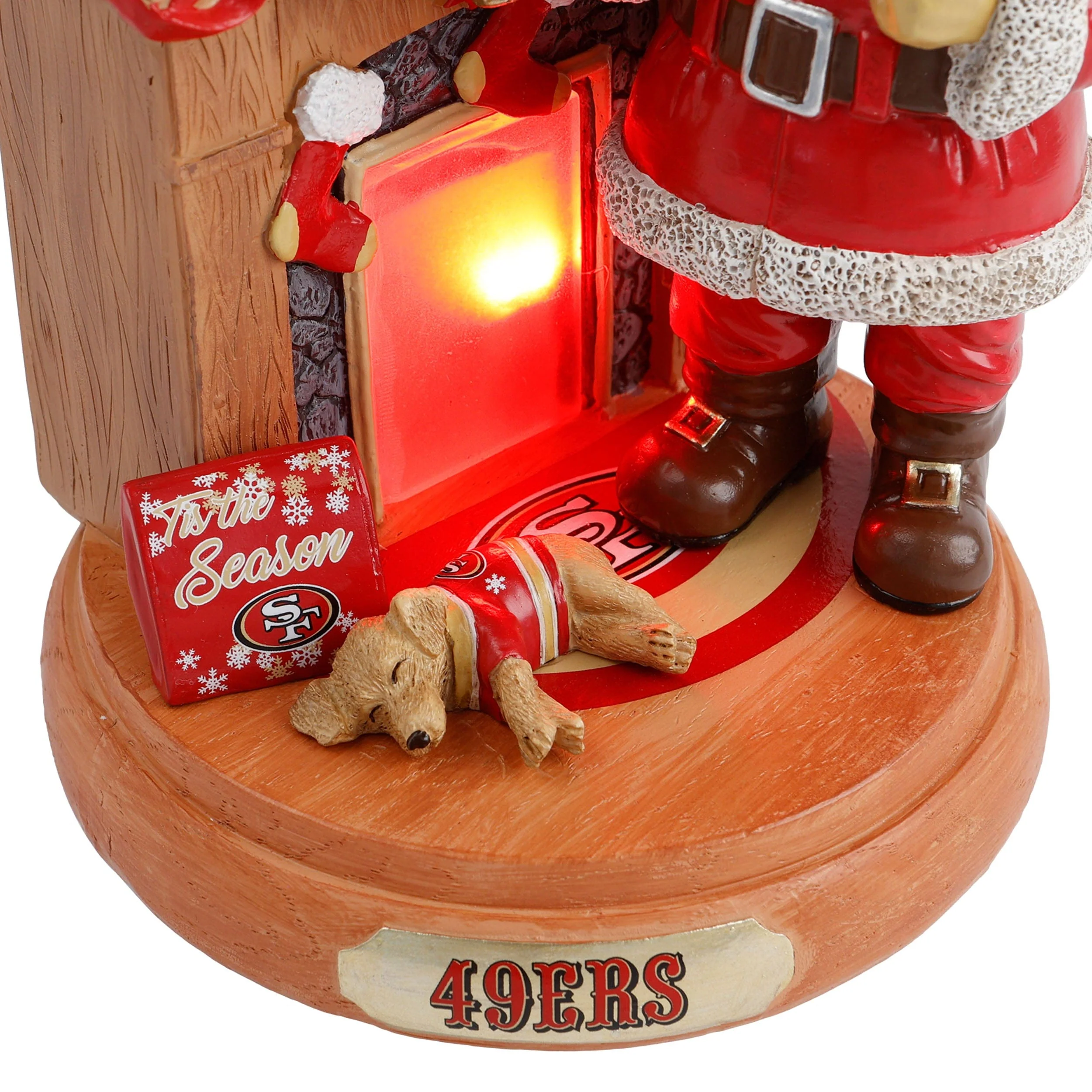 San Francisco 49ers NFL Santa Fireplace Figurine - Image 3