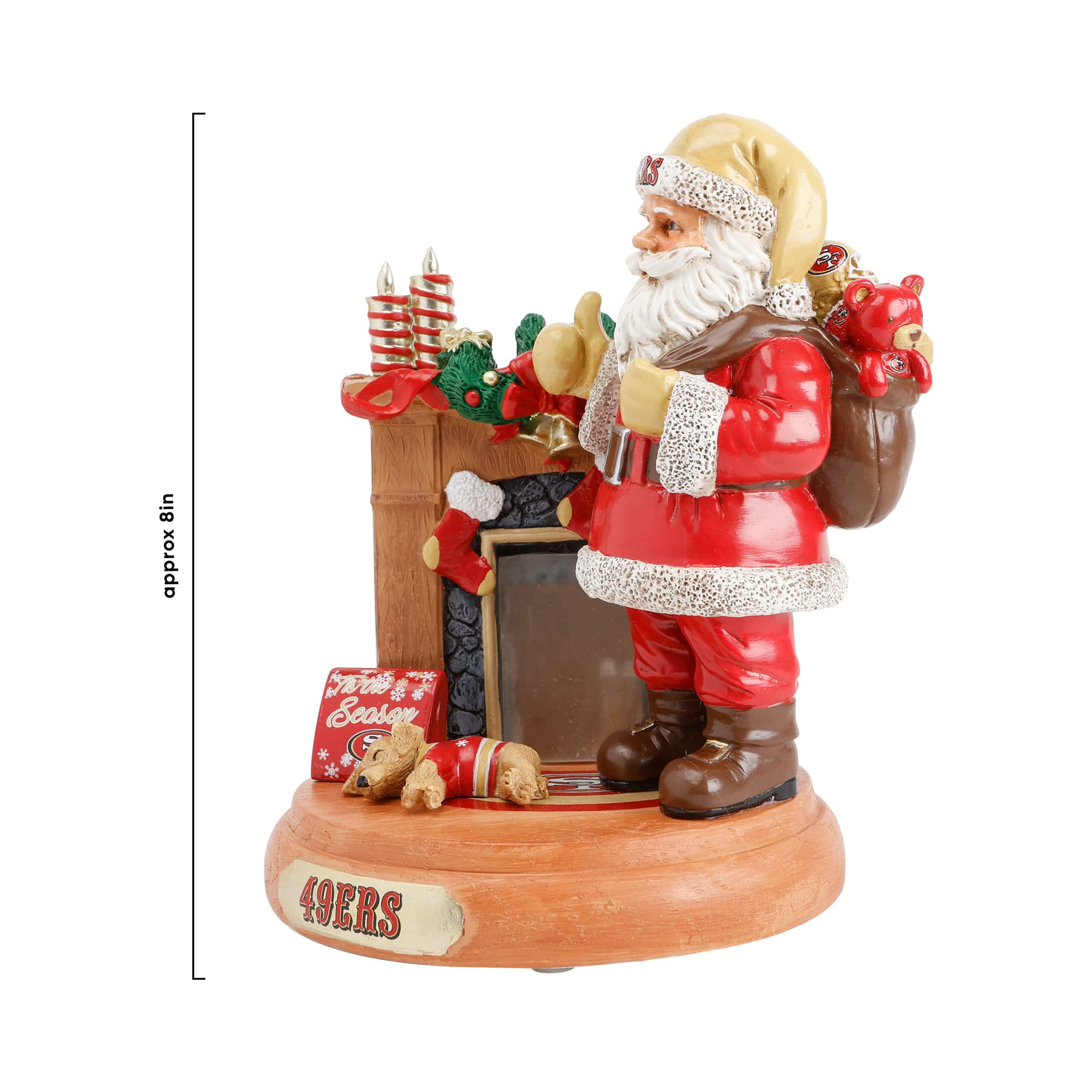 San Francisco 49ers NFL Santa Fireplace Figurine - Image 4