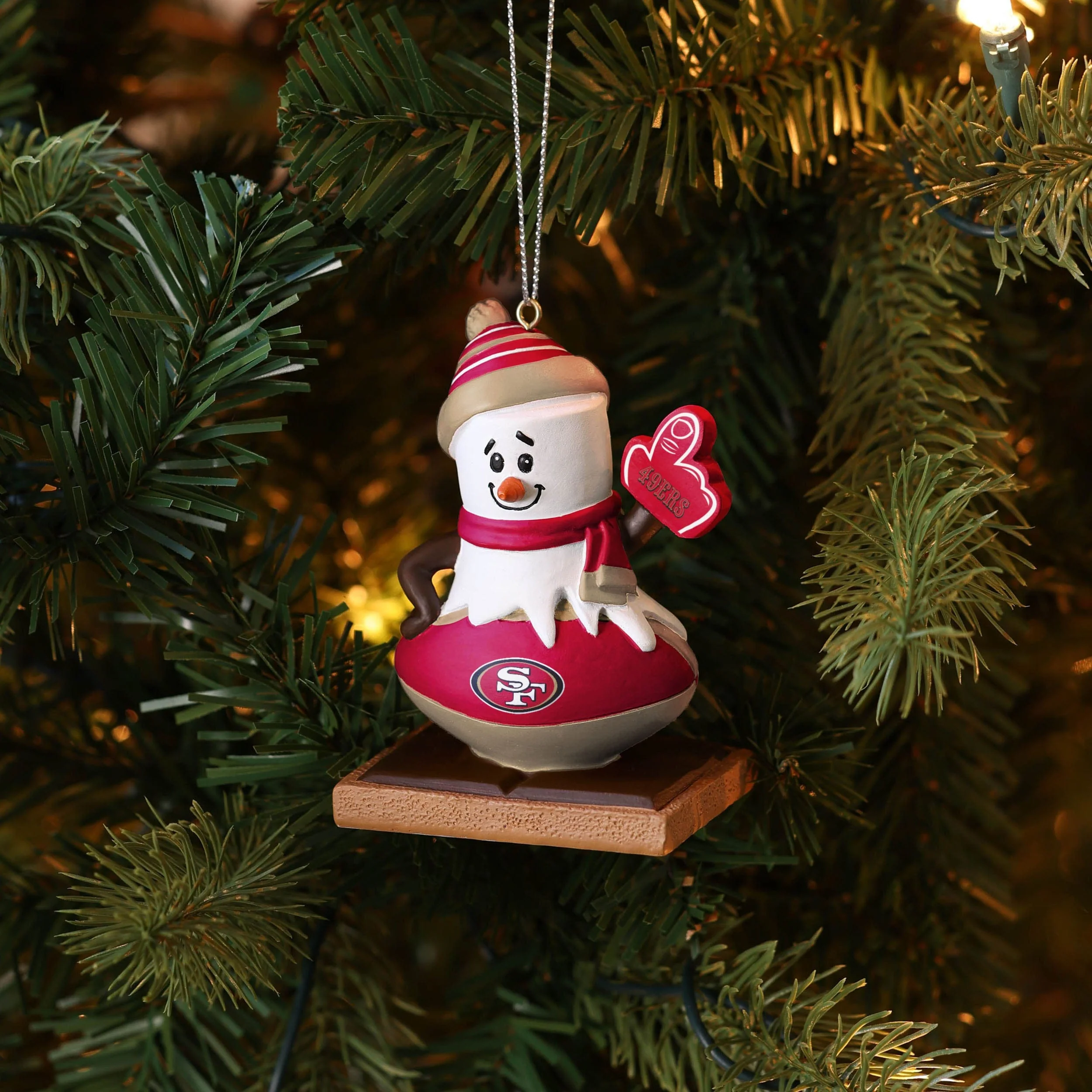 San Francisco 49ers NFL Smore On Ball Ornament - Image 4