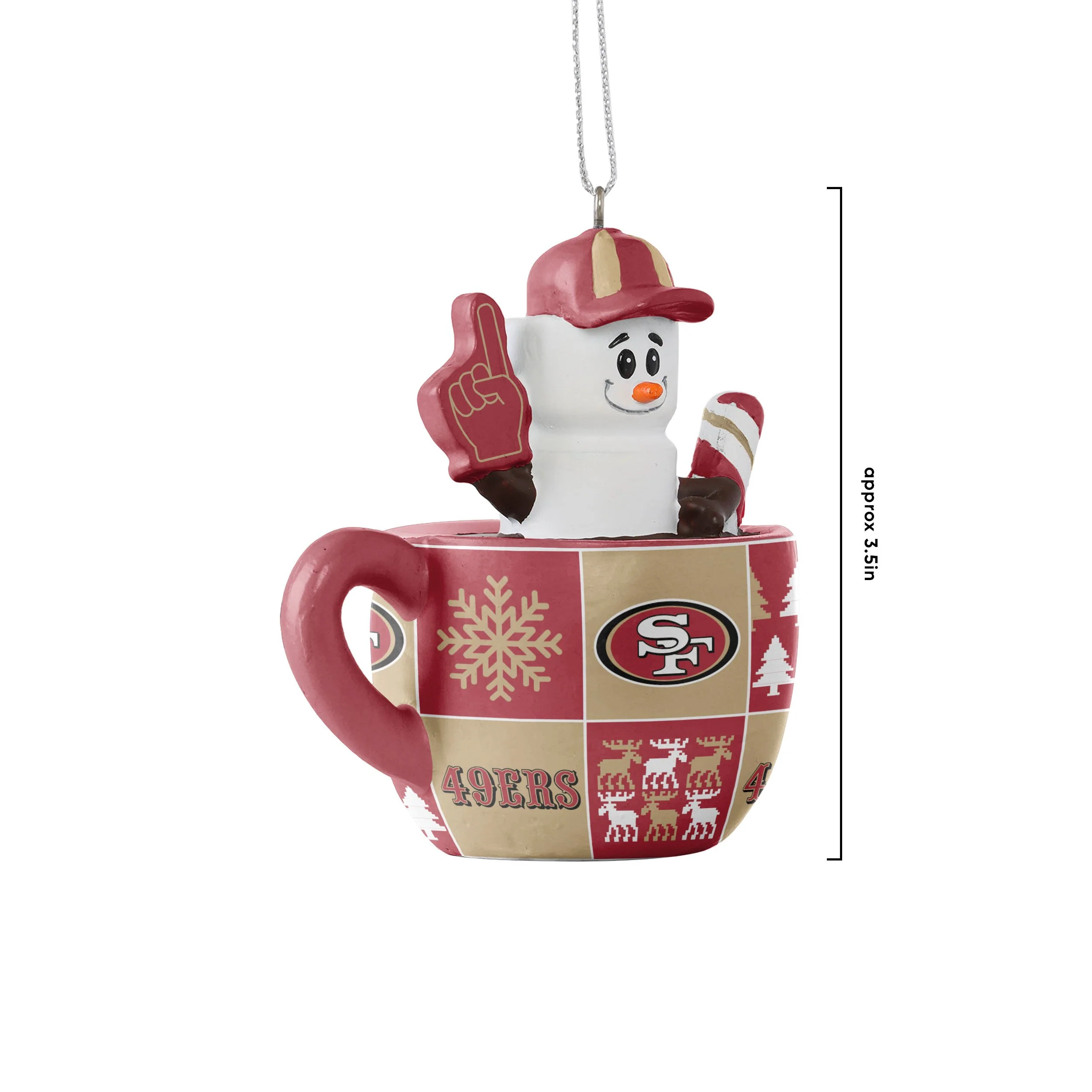 San Francisco 49ers NFL Smores Mug Ornament - Image 3