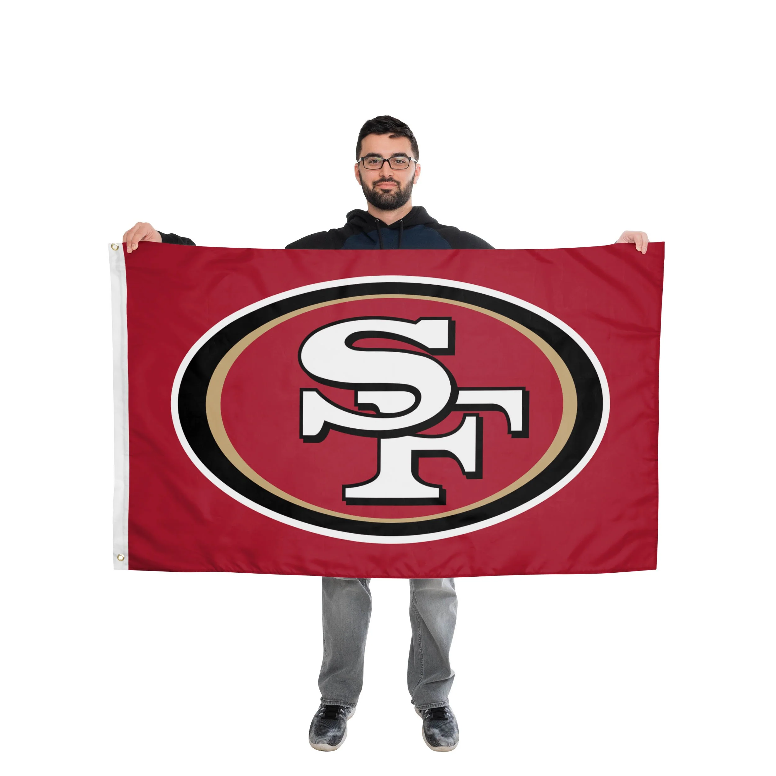 San Francisco 49ers NFL Solid Horizontal Flag - Image 2