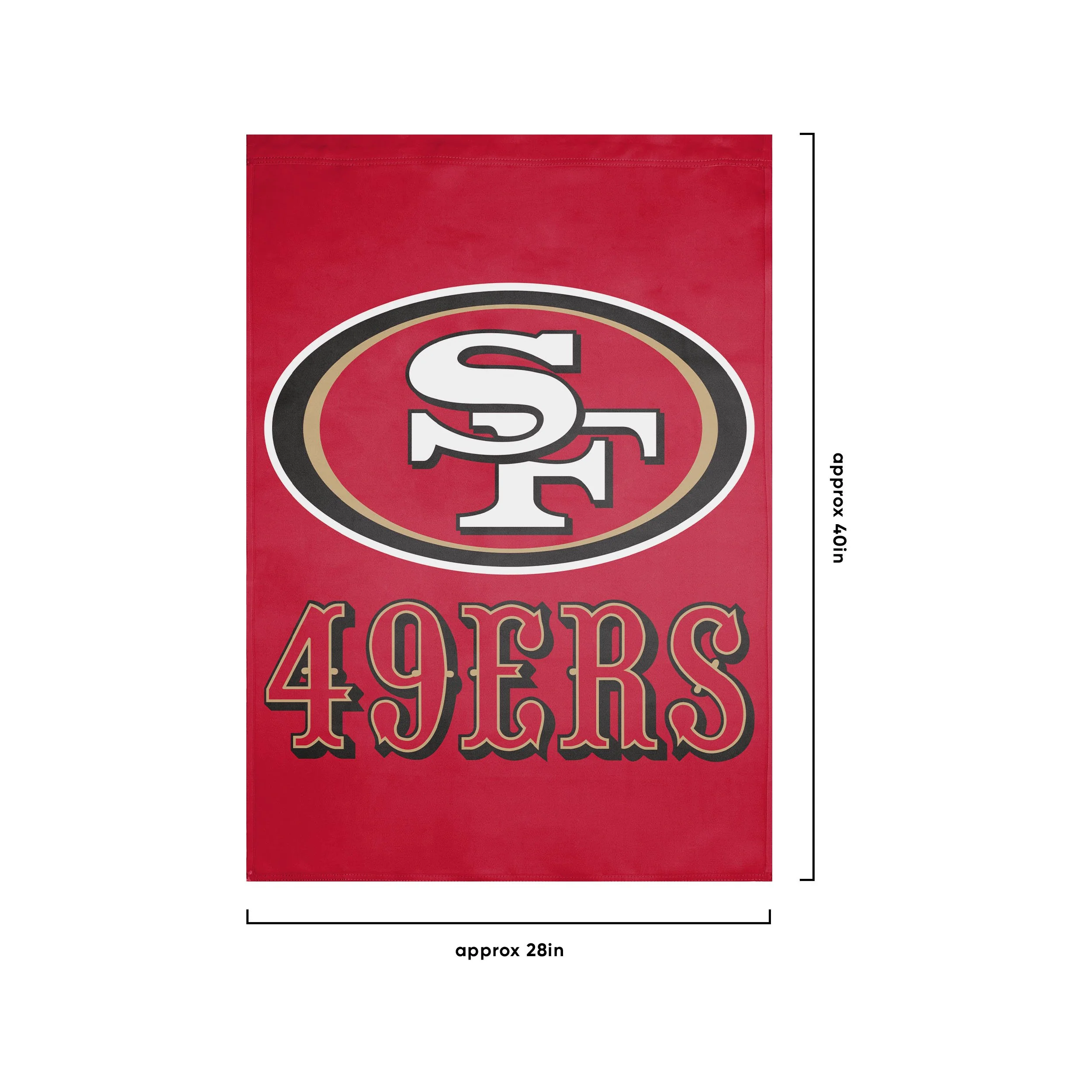 San Francisco 49ers NFL Solid Vertical Flag - Image 3