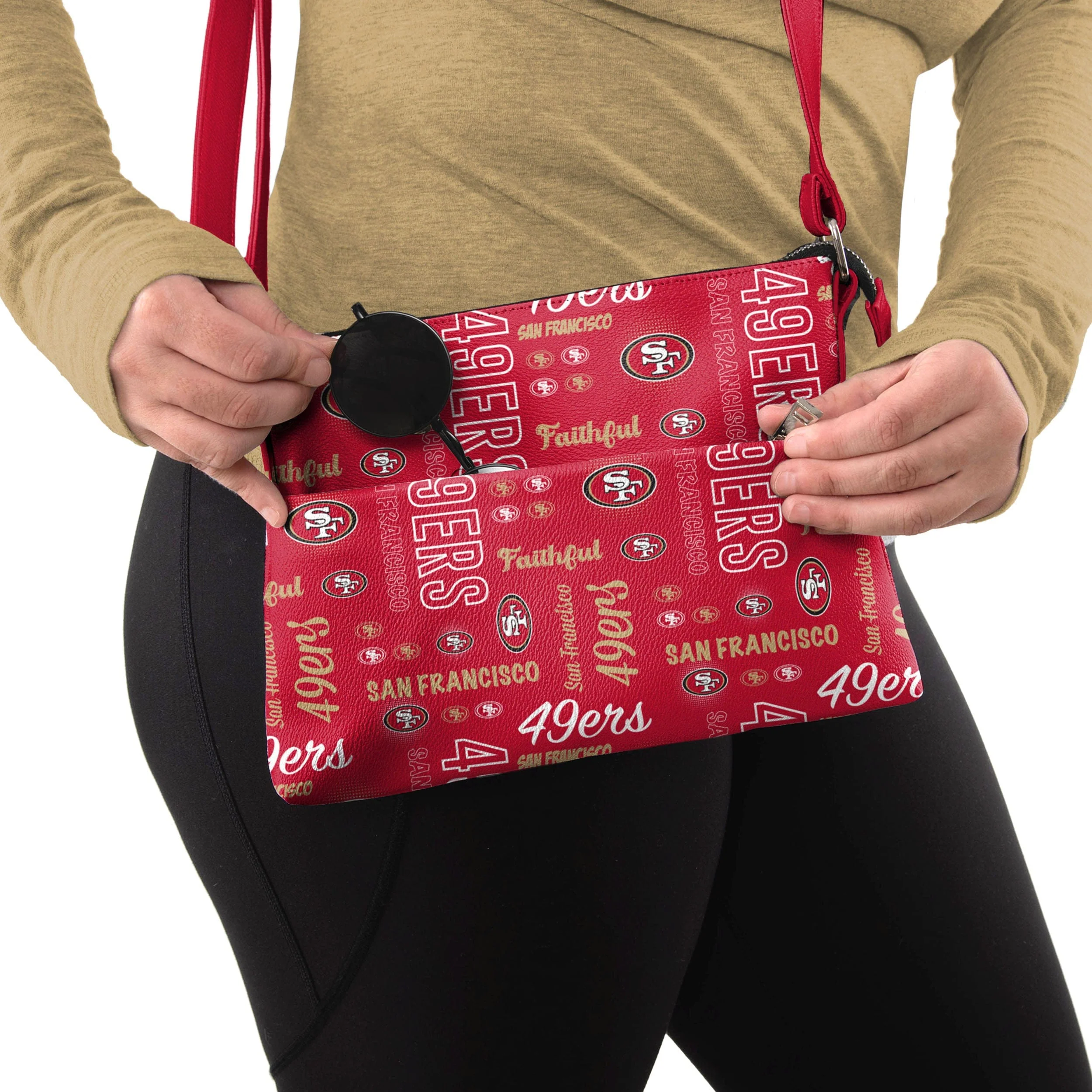 San Francisco 49ers NFL Spirited Style Printed Collection Foldover Tote Bag - Image 3