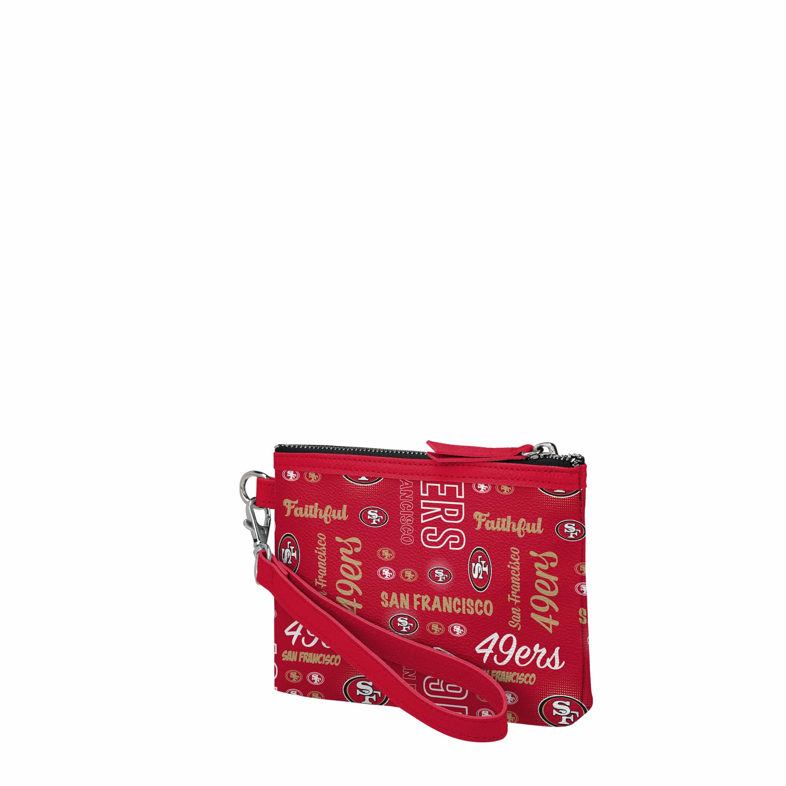 San Francisco 49ers NFL Spirited Style Printed Collection Repeat Logo Wristlet - Image 2