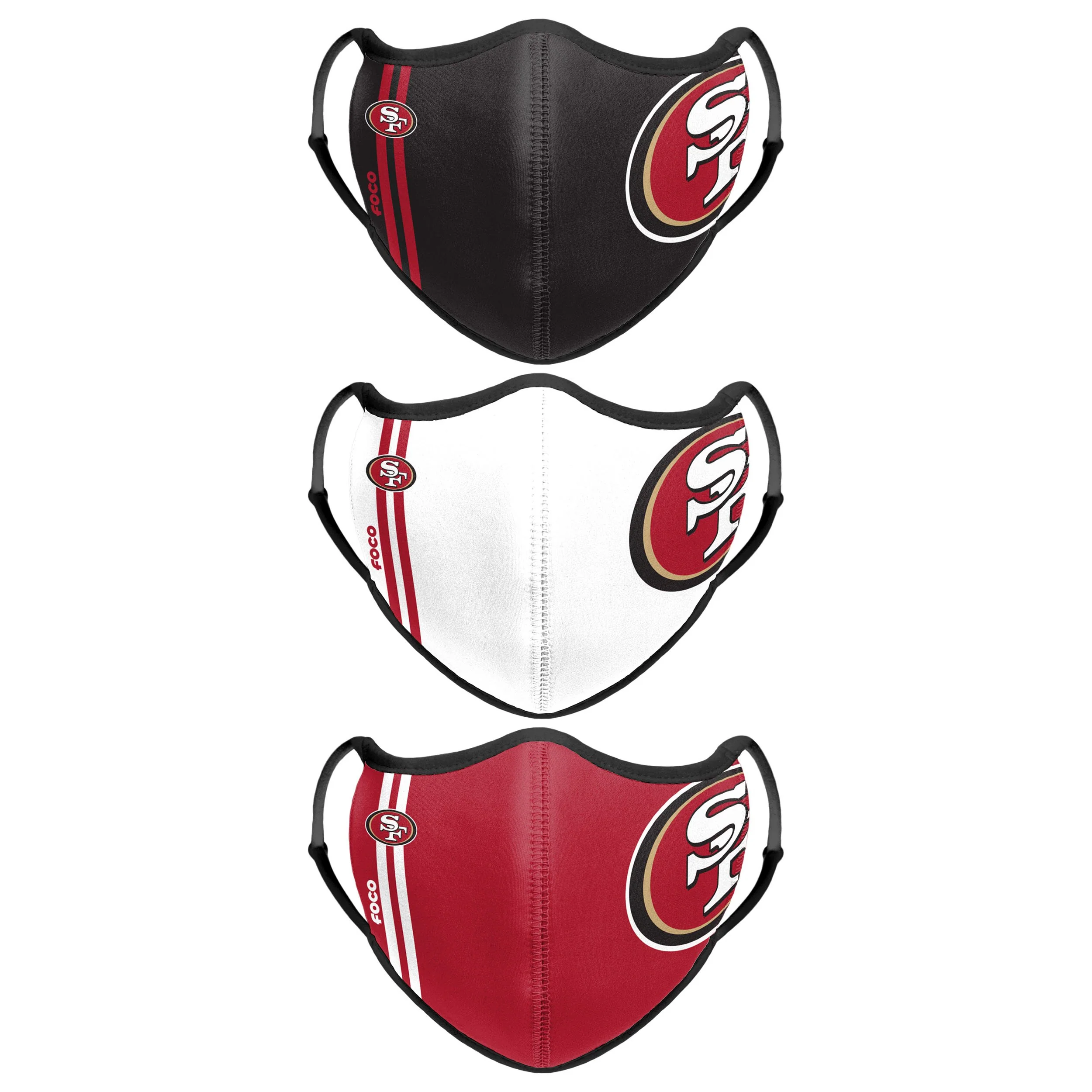 San Francisco 49ers NFL Sport 3 Pack Face Cover