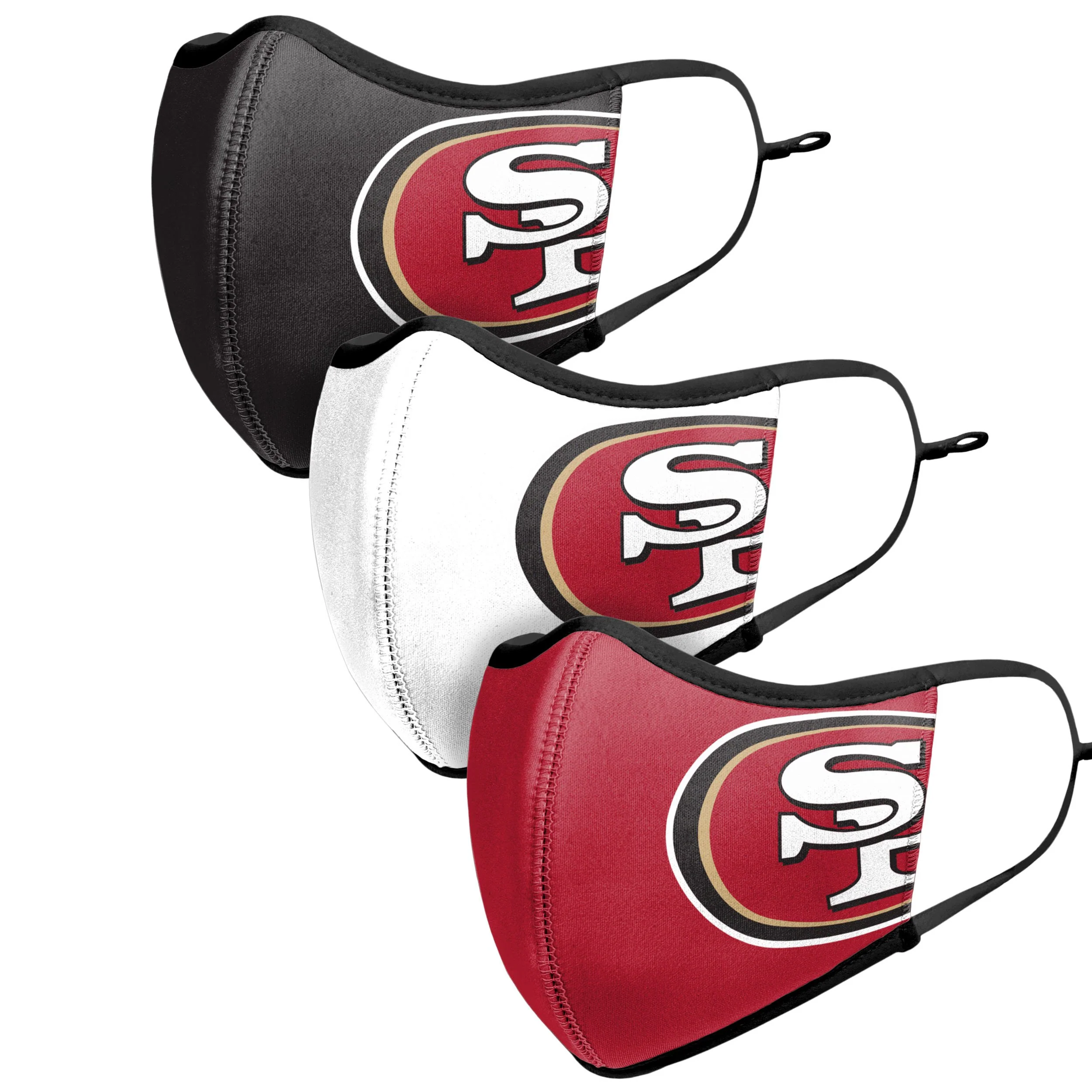 San Francisco 49ers NFL Sport 3 Pack Face Cover - Image 4