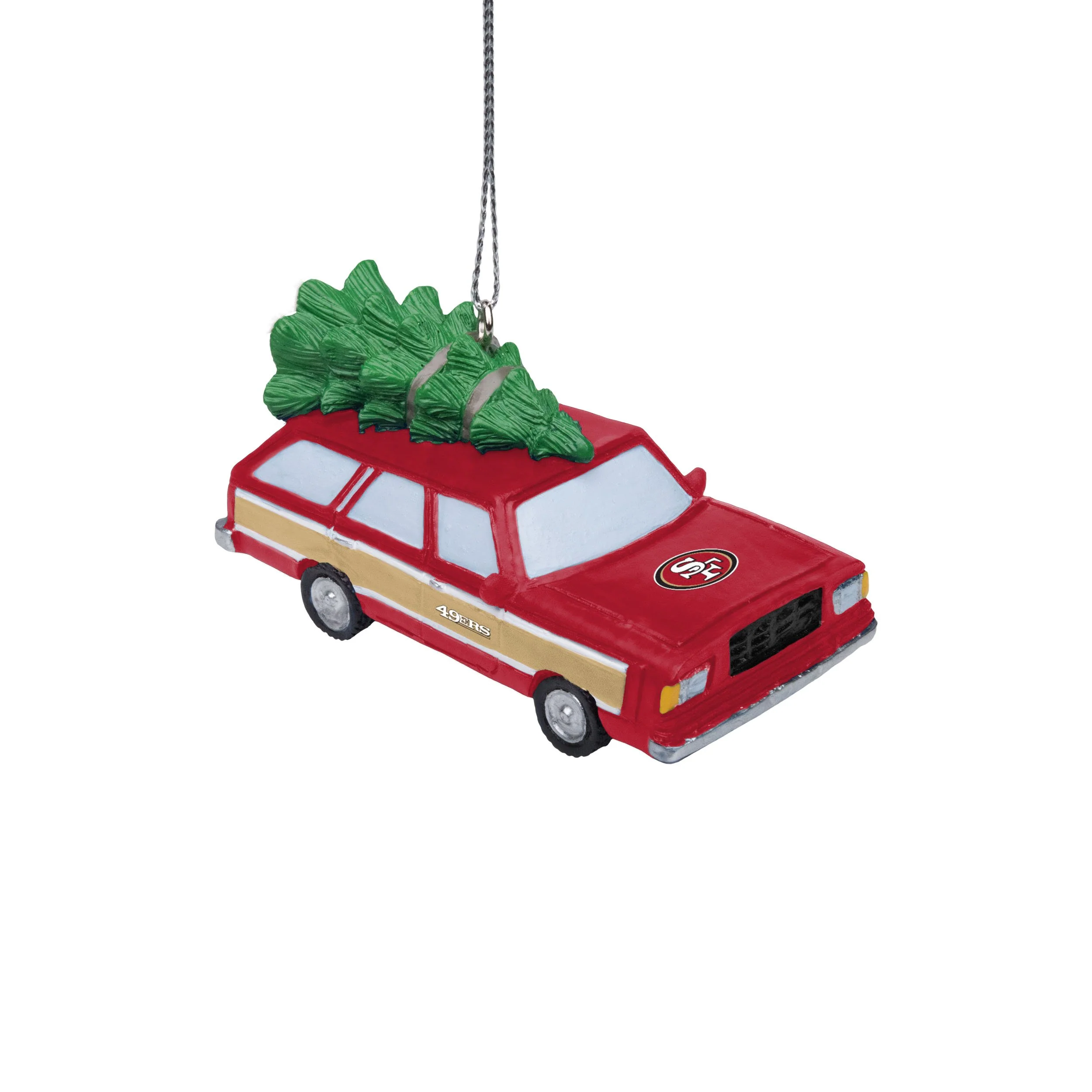 San Francisco 49ers NFL Station Wagon With Tree Ornament