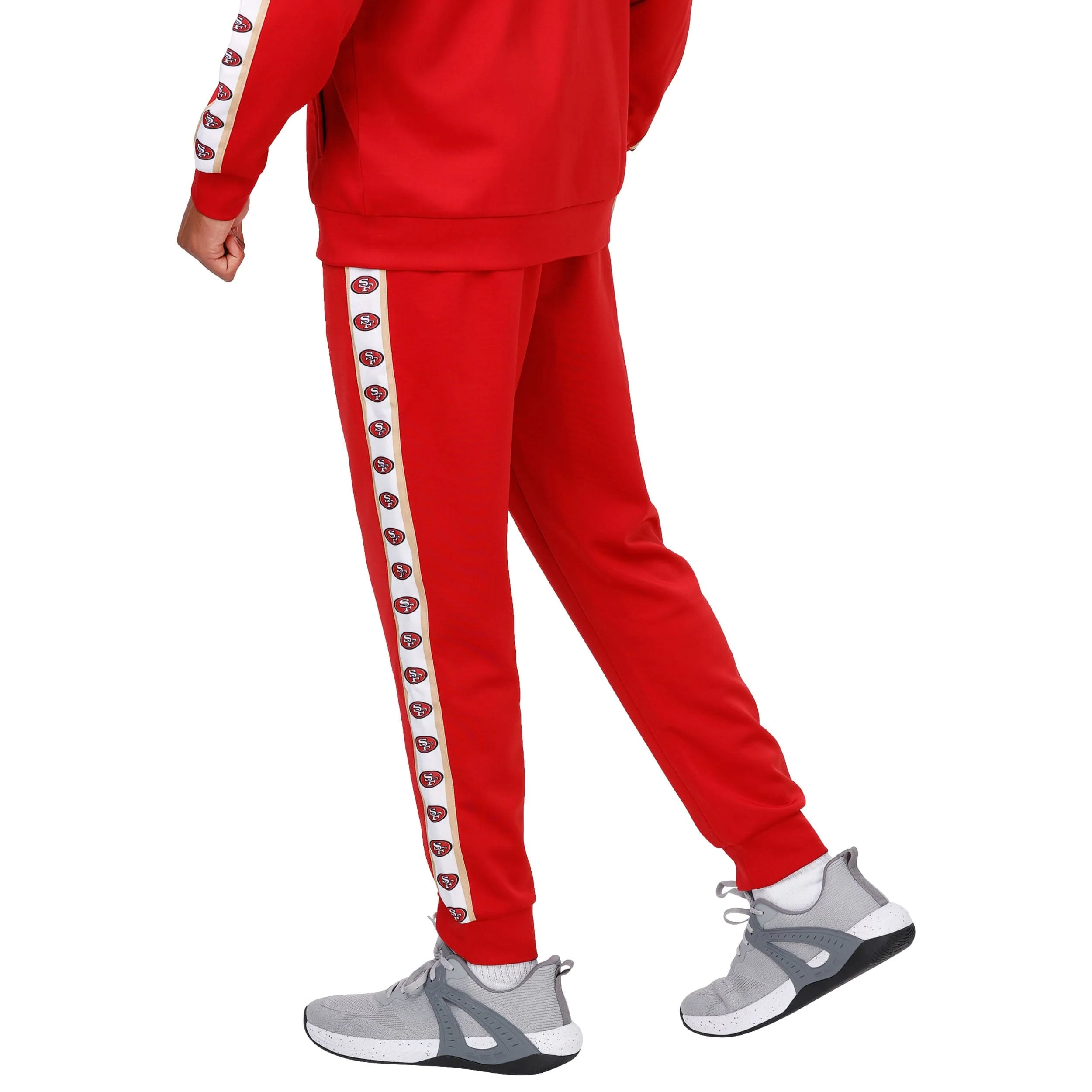 San Francisco 49ers NFL Mens Stripe Logo Track Pants - Image 2