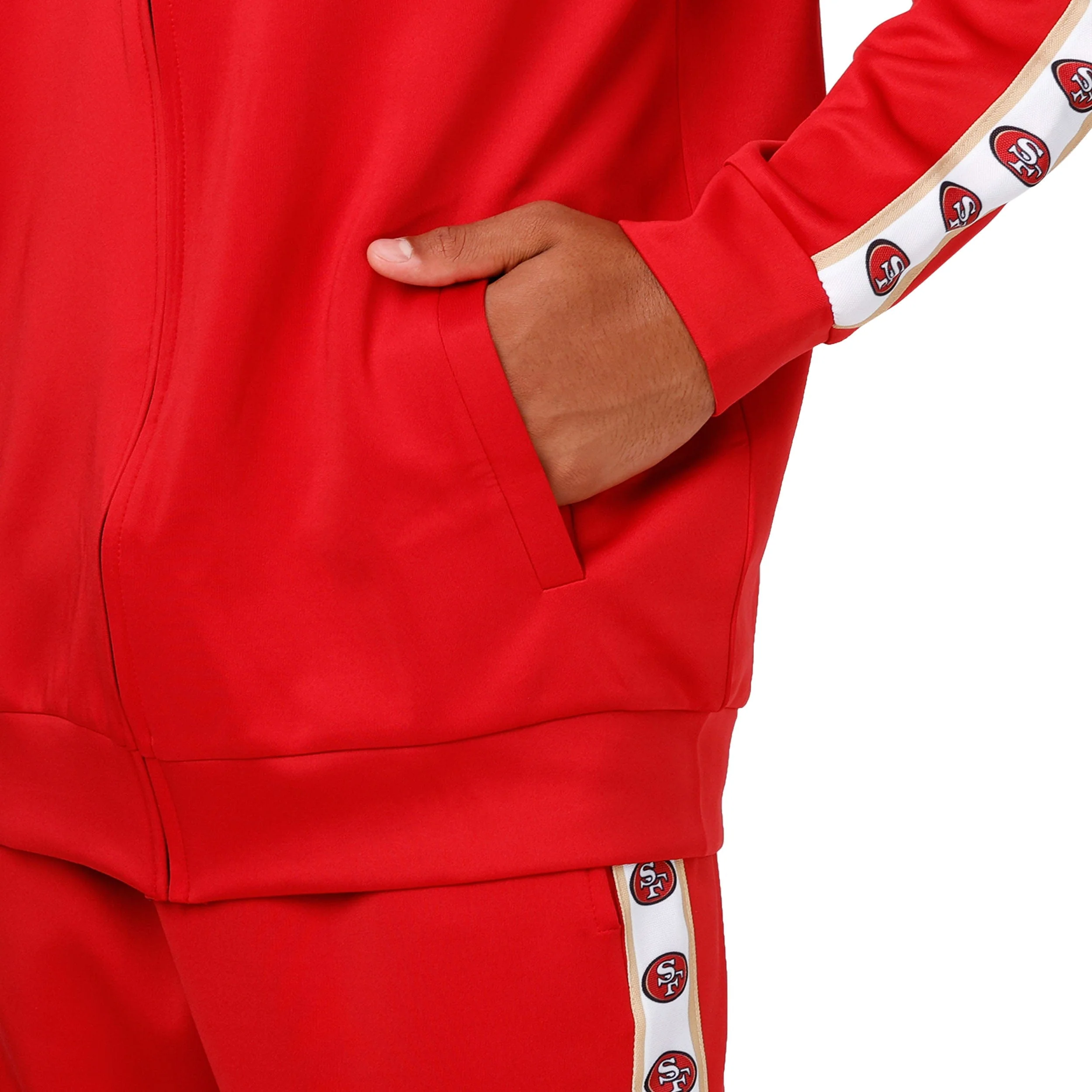 San Francisco 49ers NFL Mens Stripe Logo Track Pants - Image 3