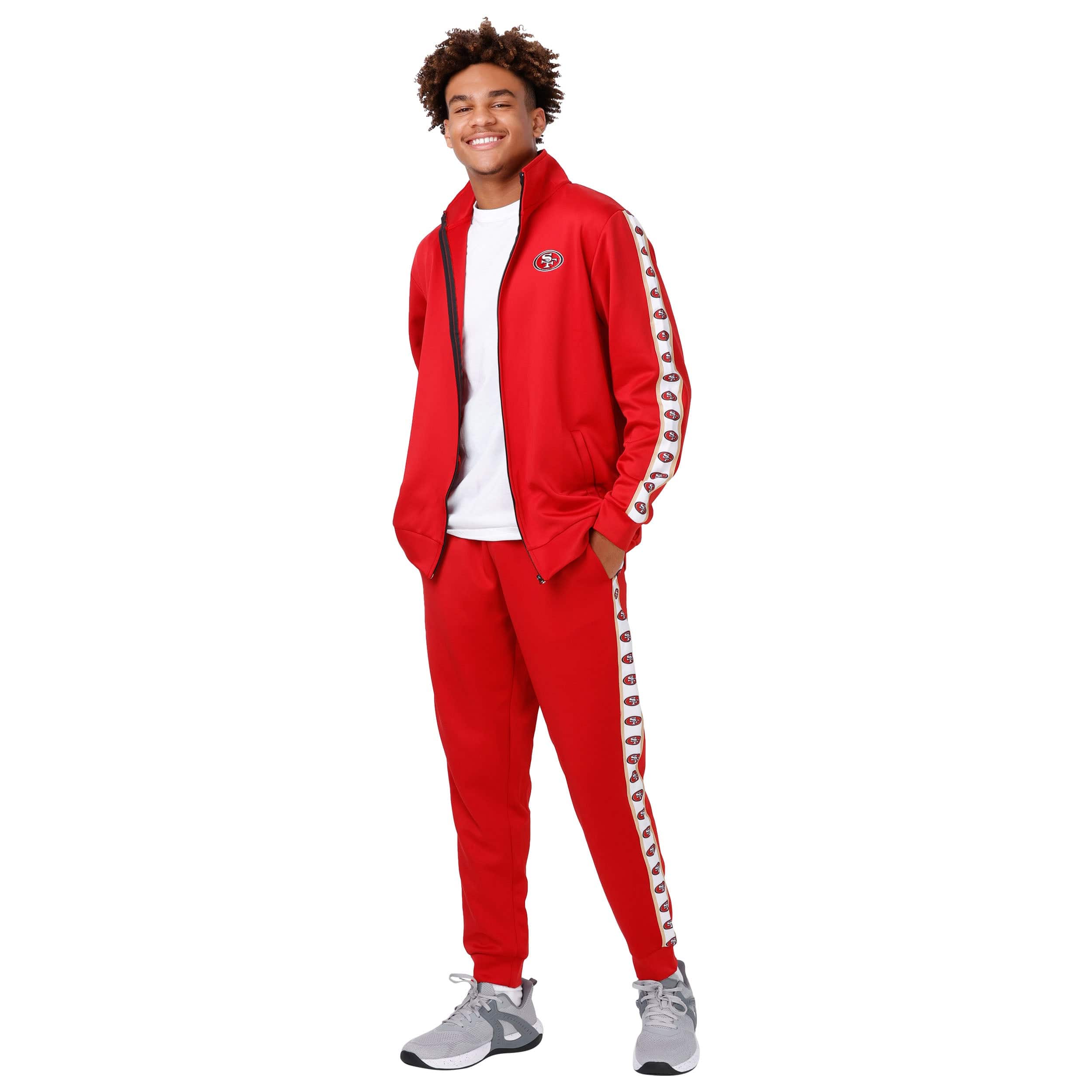 San Francisco 49ers NFL Mens Stripe Logo Track Pants - Image 5