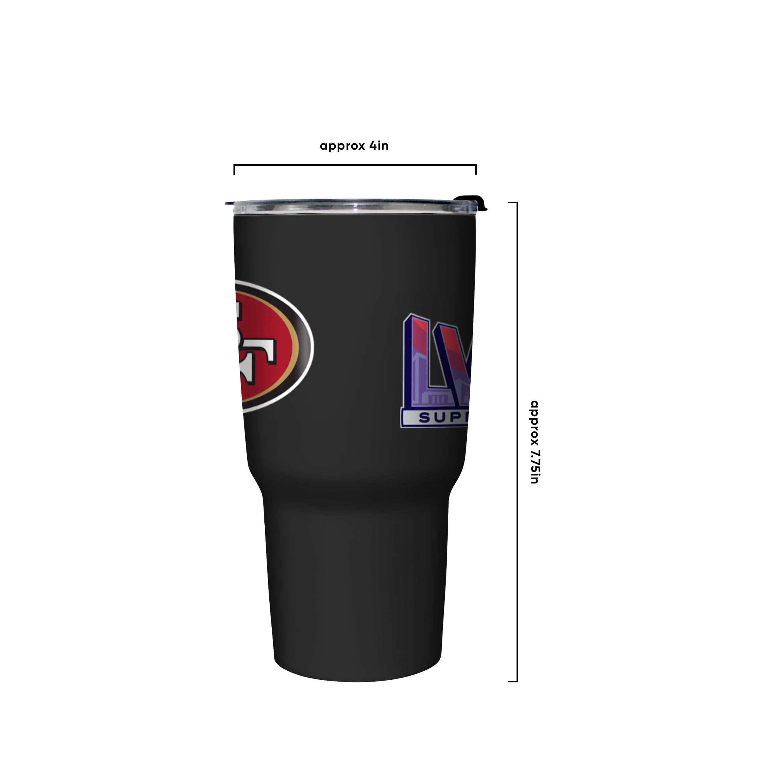 San Francisco 49ers NFL Super Bowl LVIII Black 27 oz Stainless Steel Tumbler - Image 4