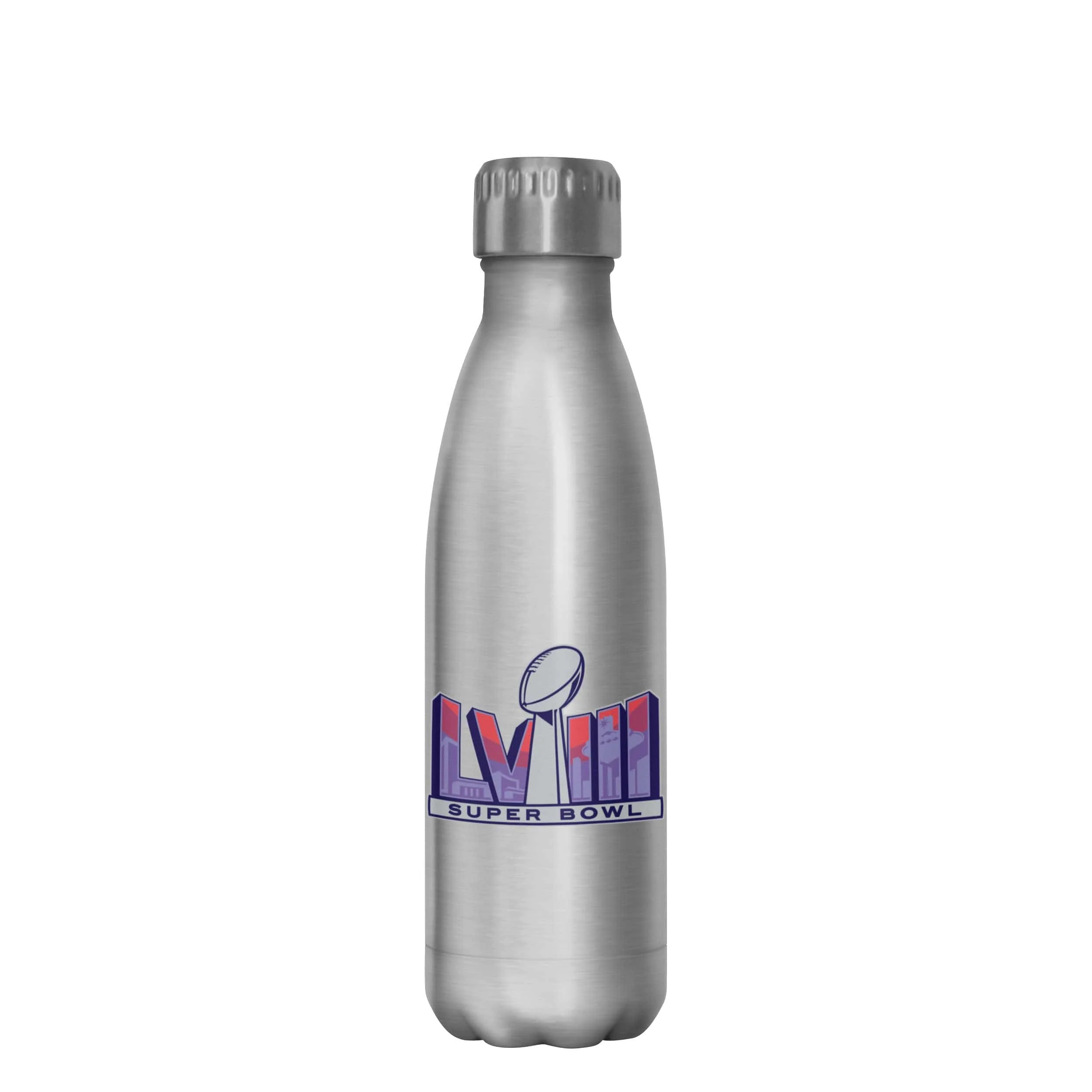 San Francisco 49ers NFL Super Bowl LVIII Silver 17 oz Stainless Steel Bottle - Image 2