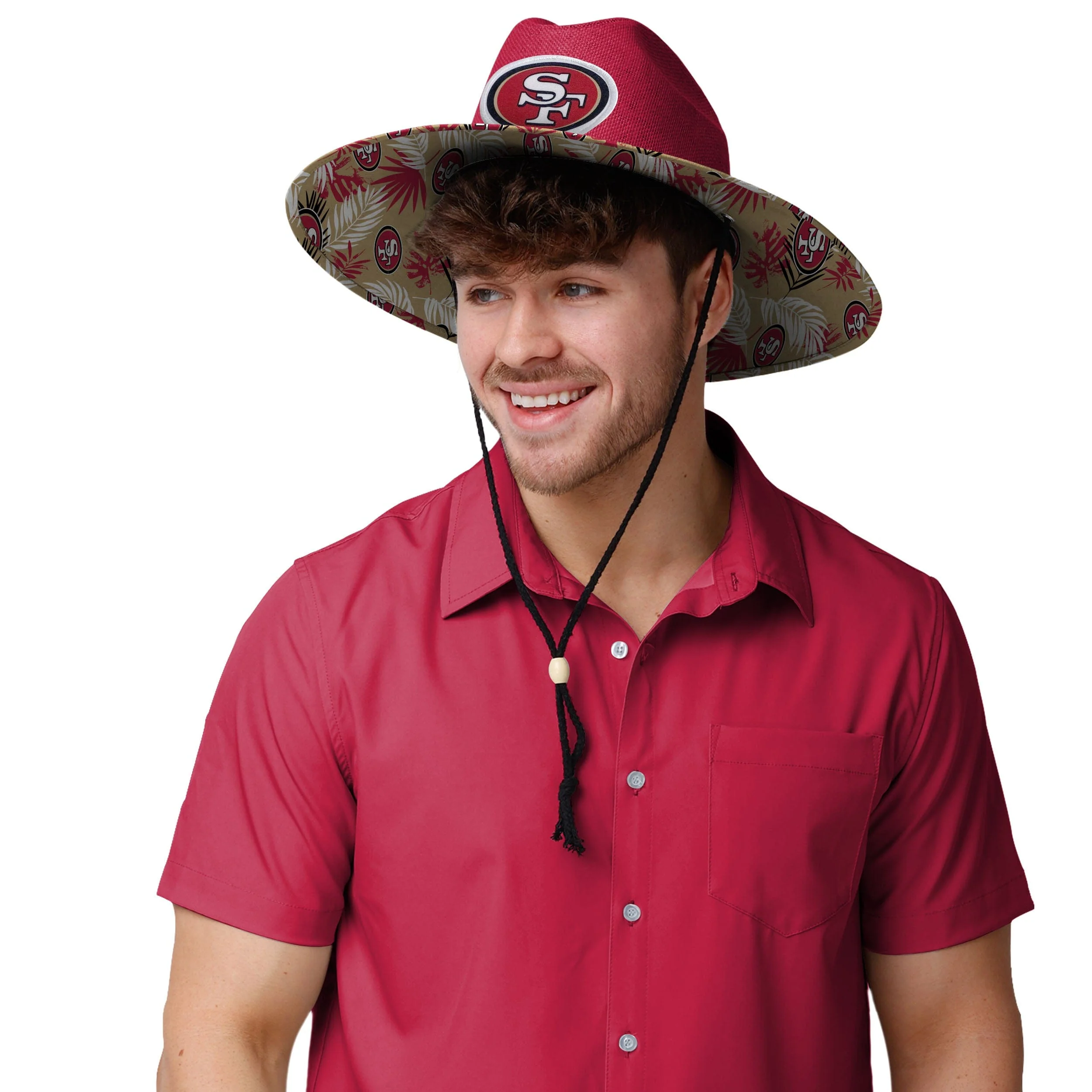 San Francisco 49ers NFL Team Color Straw Hat - Image 5