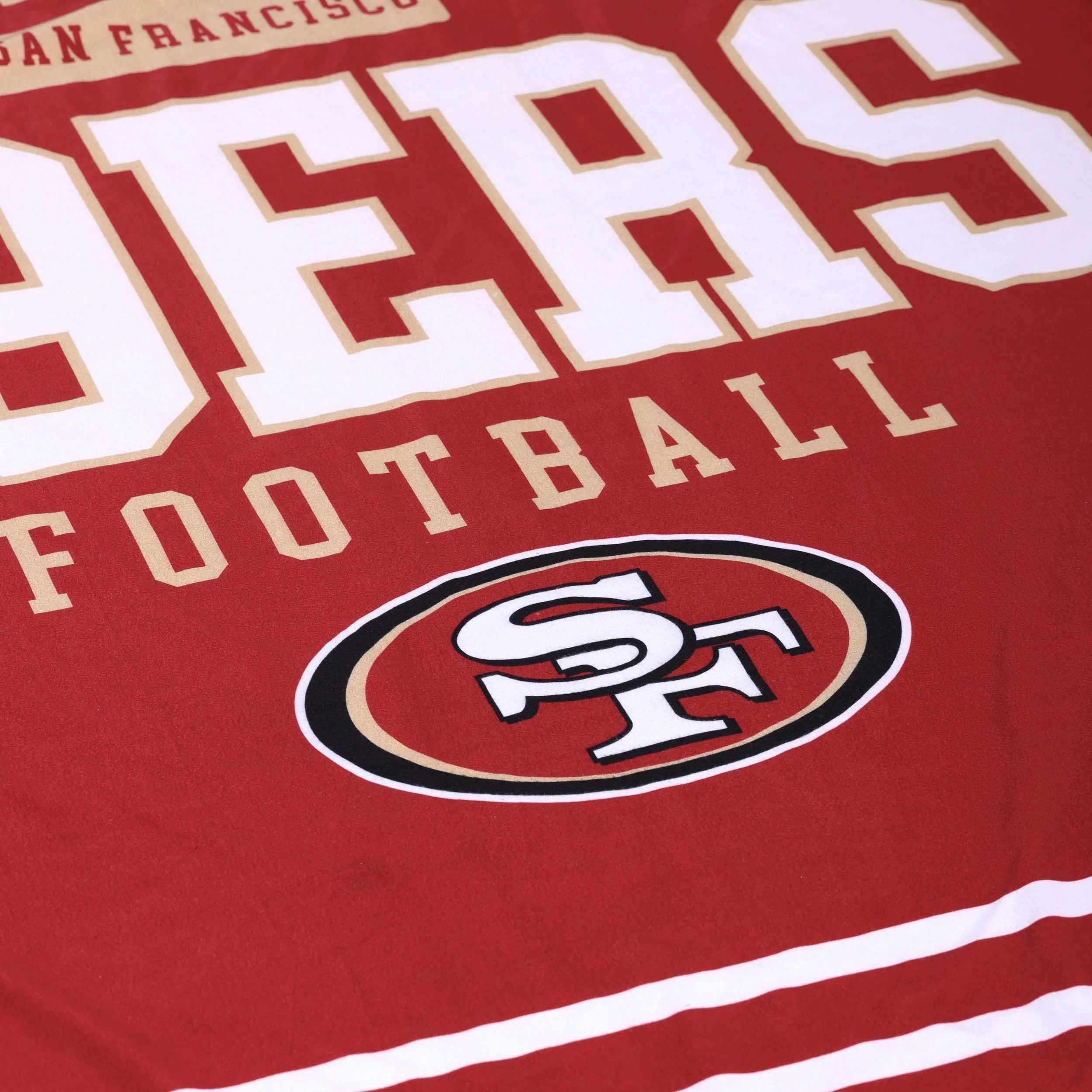 San Francisco 49ers NFL Team Property Sherpa Plush Throw Blanket - Image 5