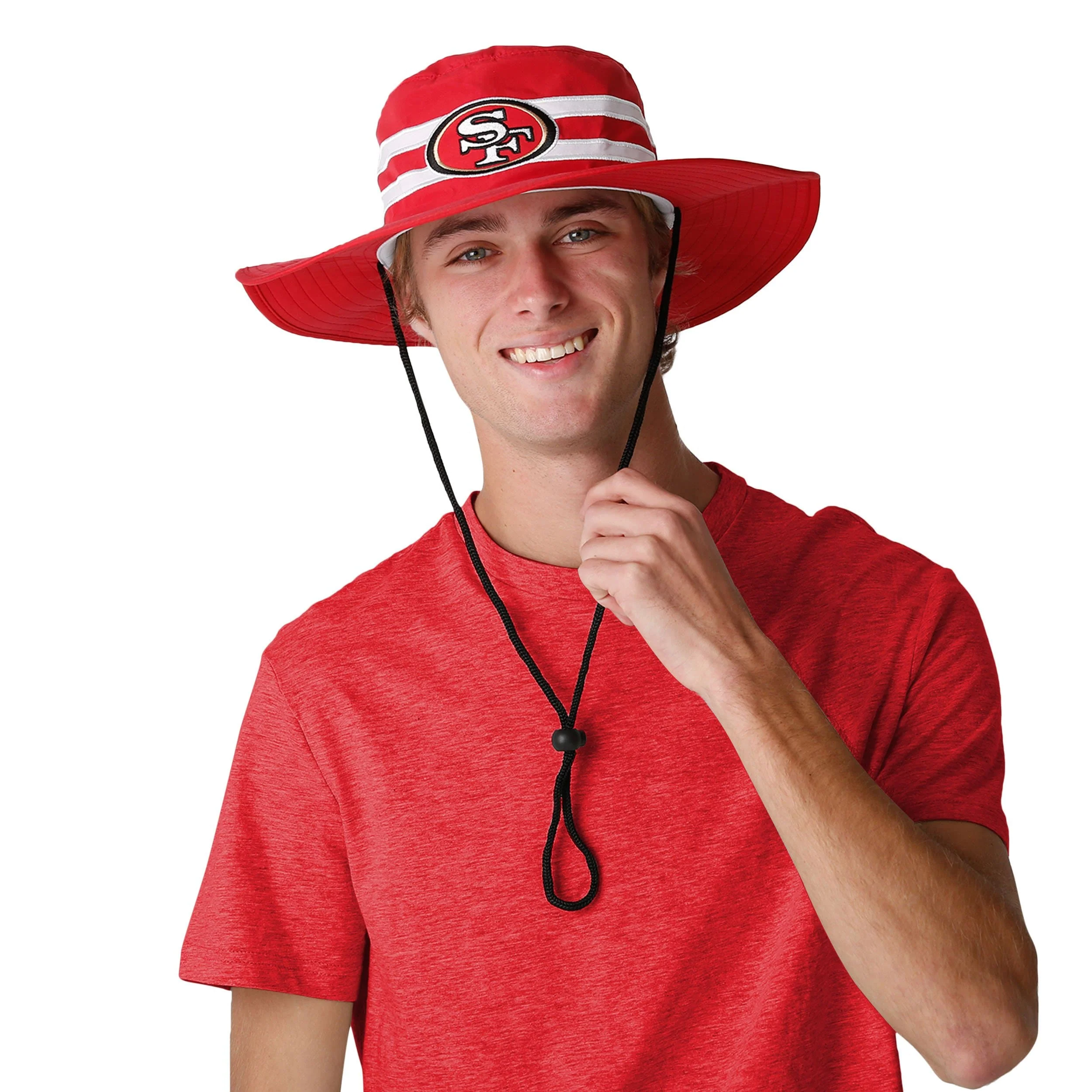 San Francisco 49ers NFL Team Stripe Boonie Hat - Image 5