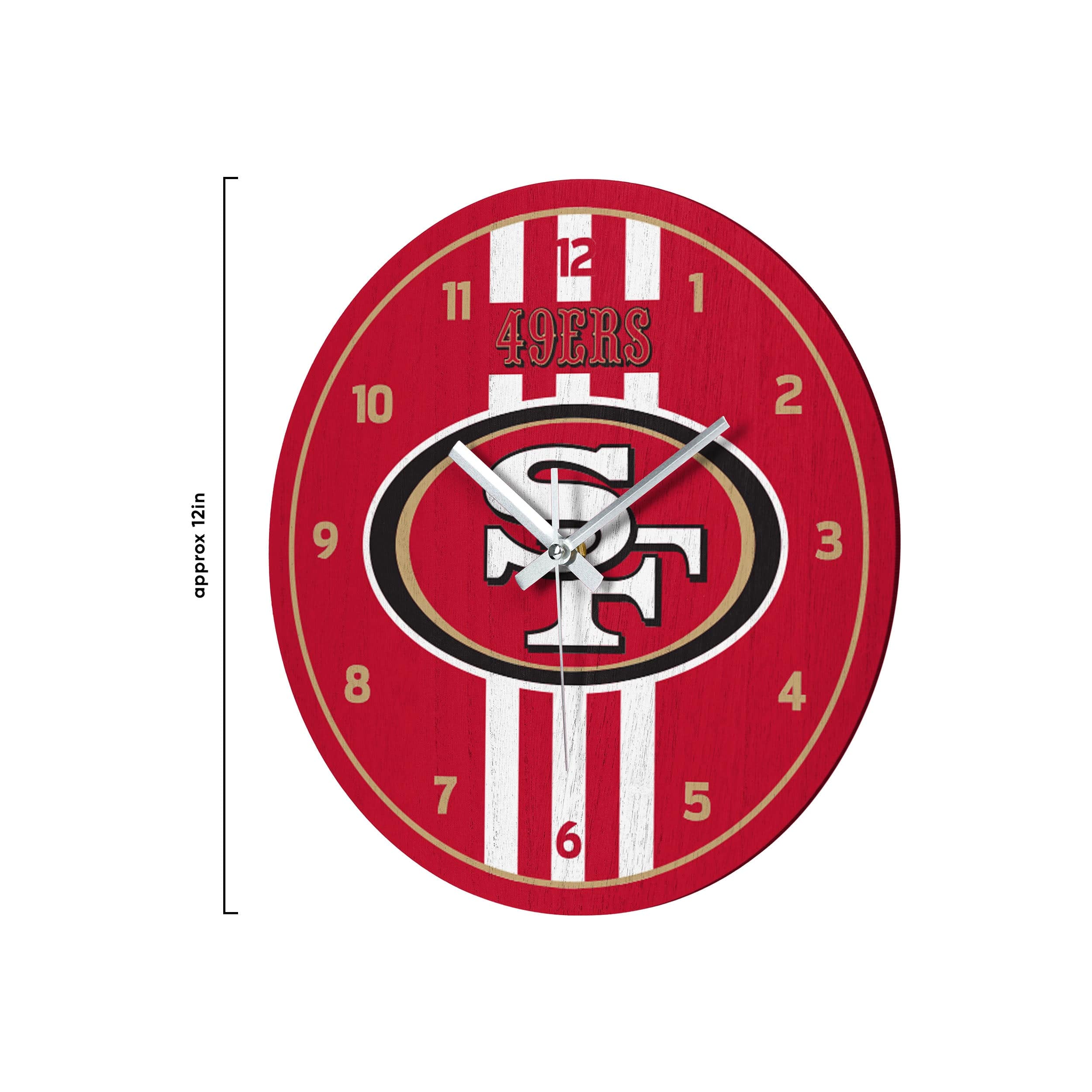San Francisco 49ers NFL Team Stripe Clock - Image 2