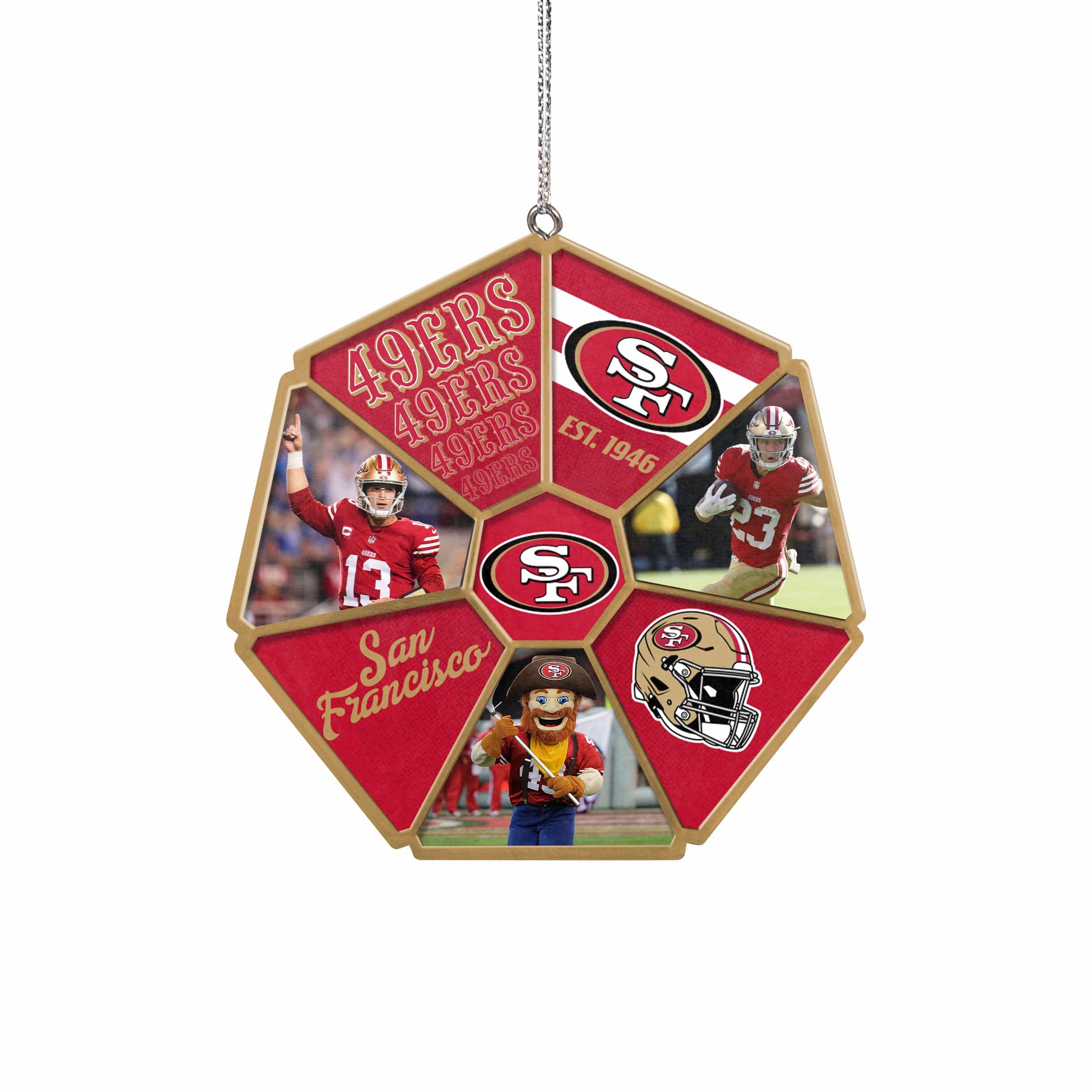 San Francisco 49ers NFL Team Wheel Ornament