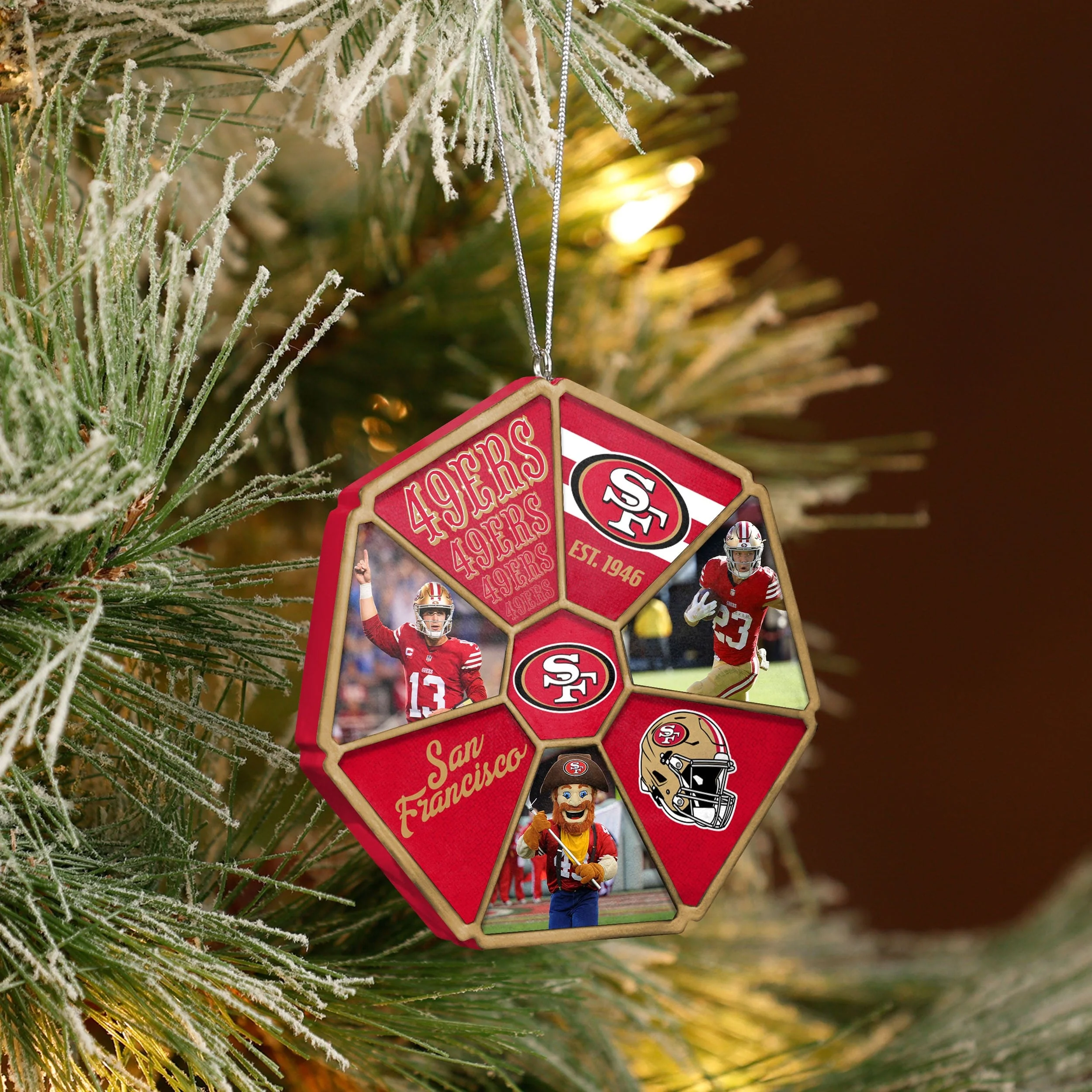 San Francisco 49ers NFL Team Wheel Ornament - Image 3