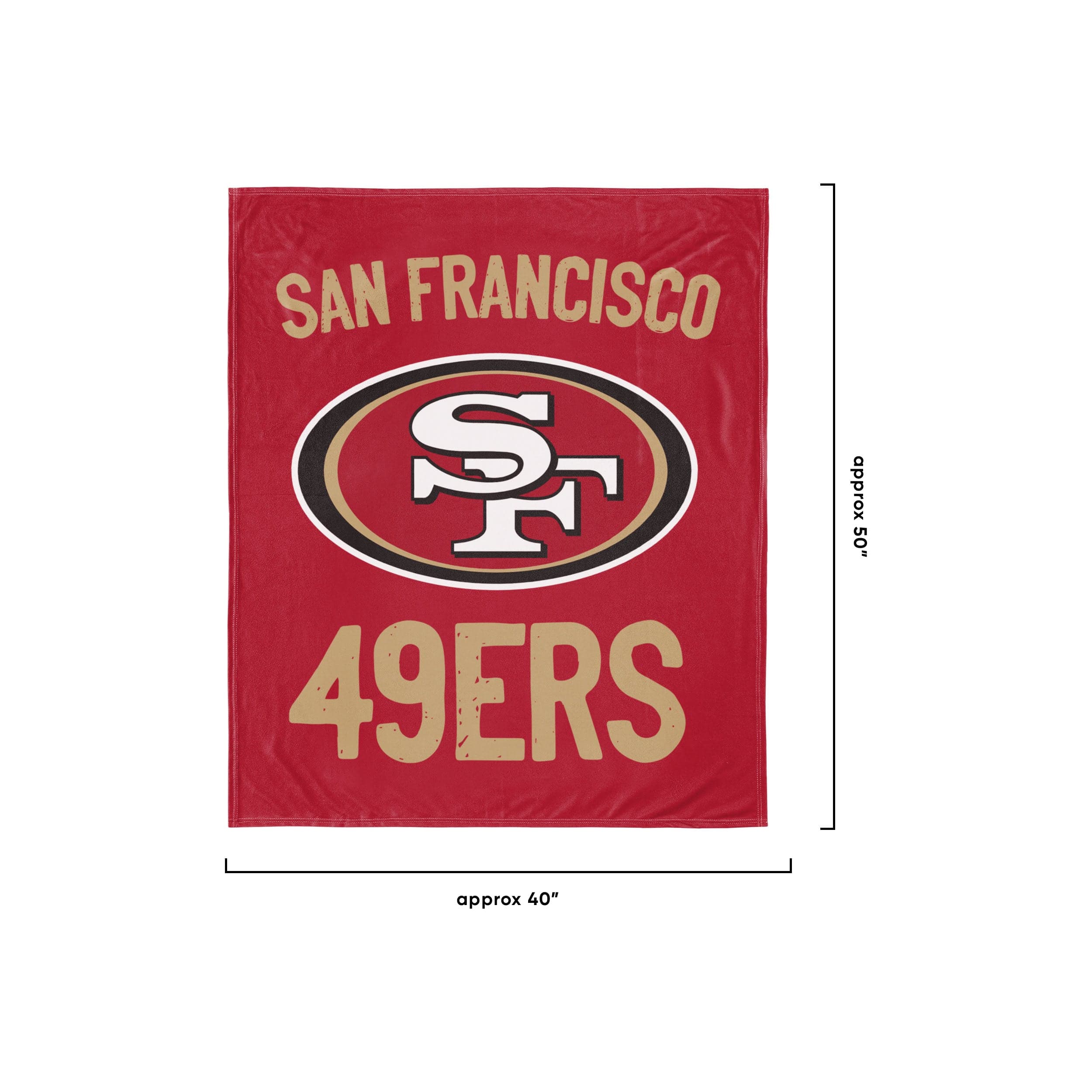 San Francisco 49ers NFL Throw Blanket With Plush Bear - Image 2