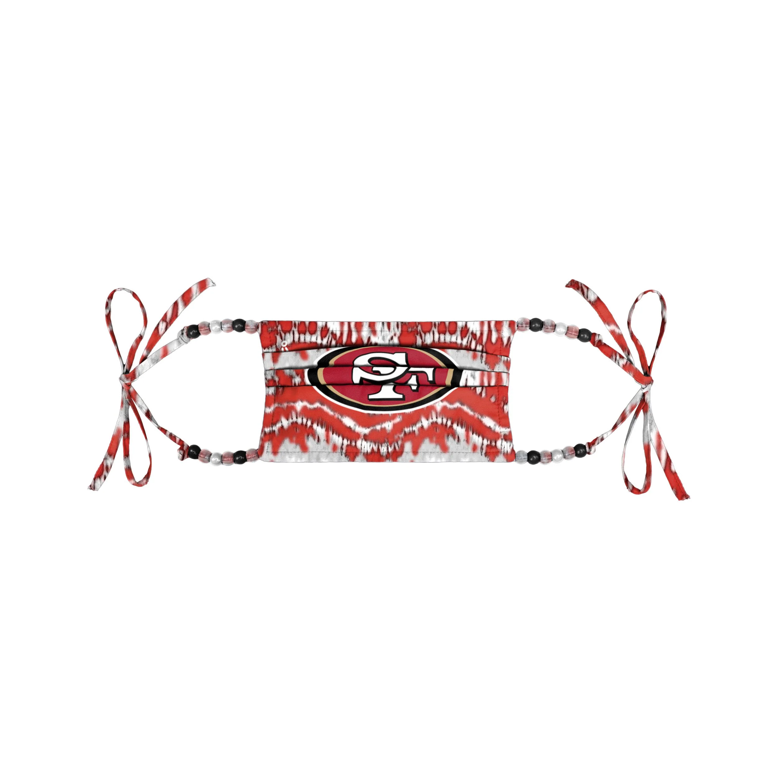 San Francisco 49ers NFL Tie-Dye Beaded Tie-Back Face Cover - Image 5