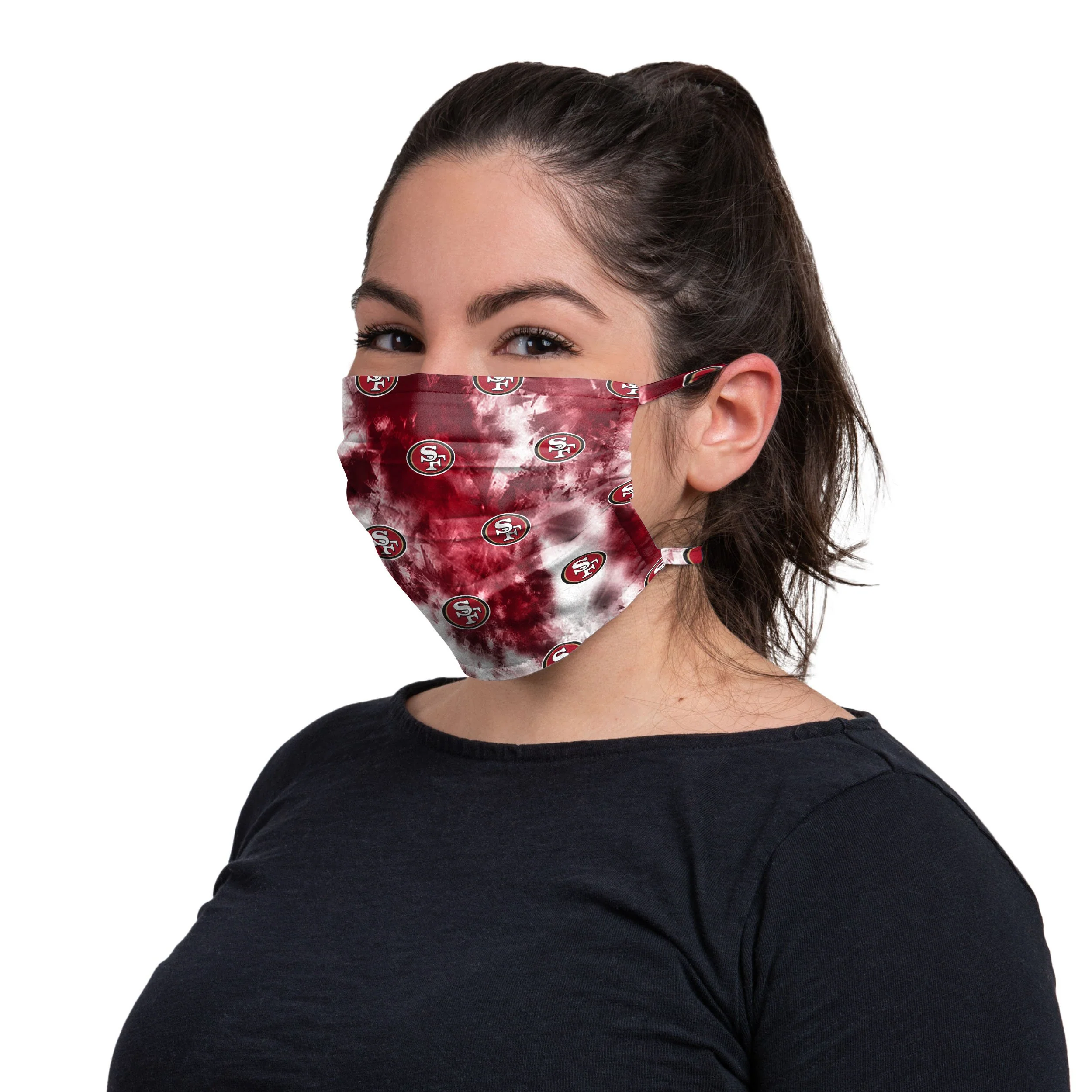 San Francisco 49ers NFL Tie-Dye Tie-Back Face Cover - Image 3