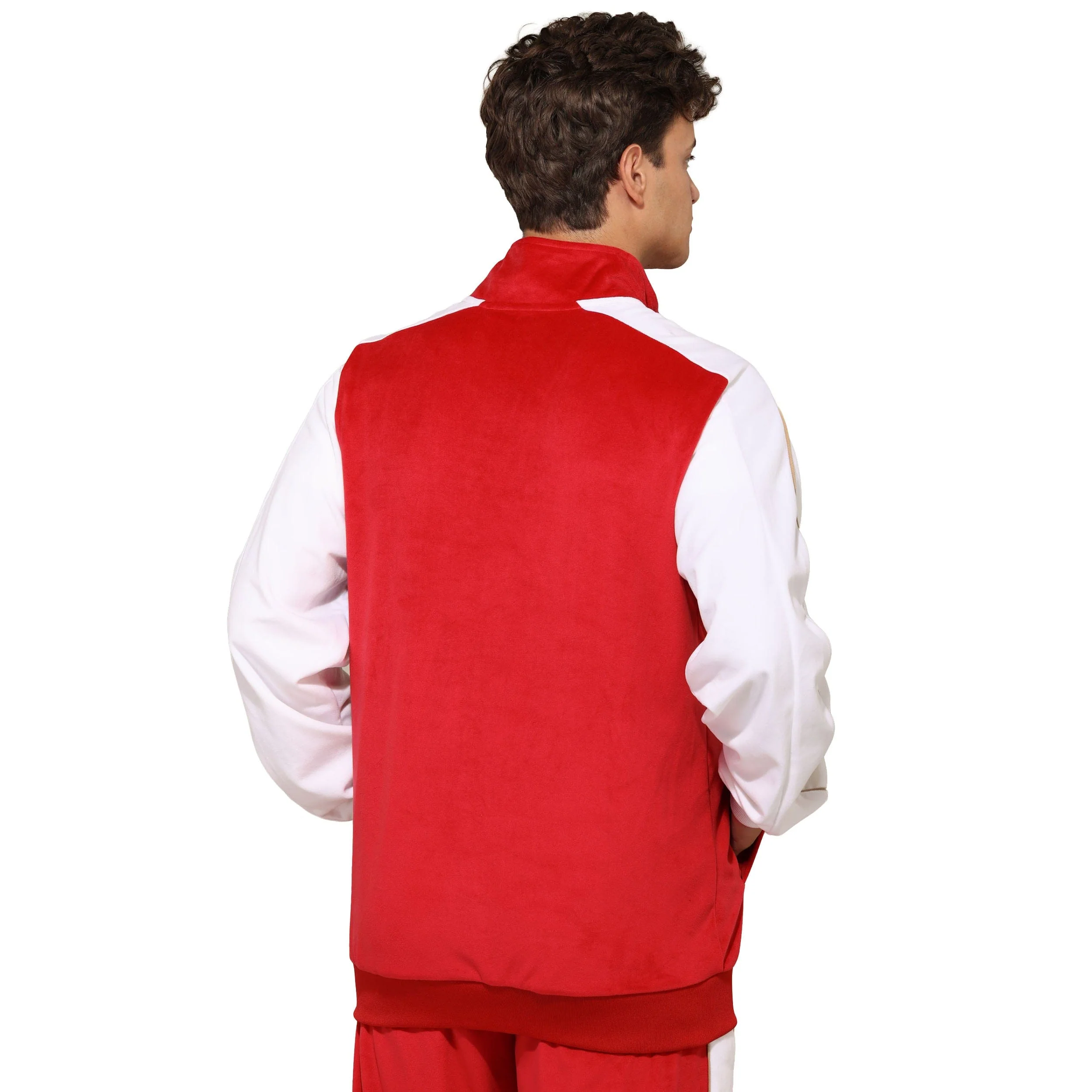 San Francisco 49ers NFL Two Tone Velour Zip Up Top - Image 2