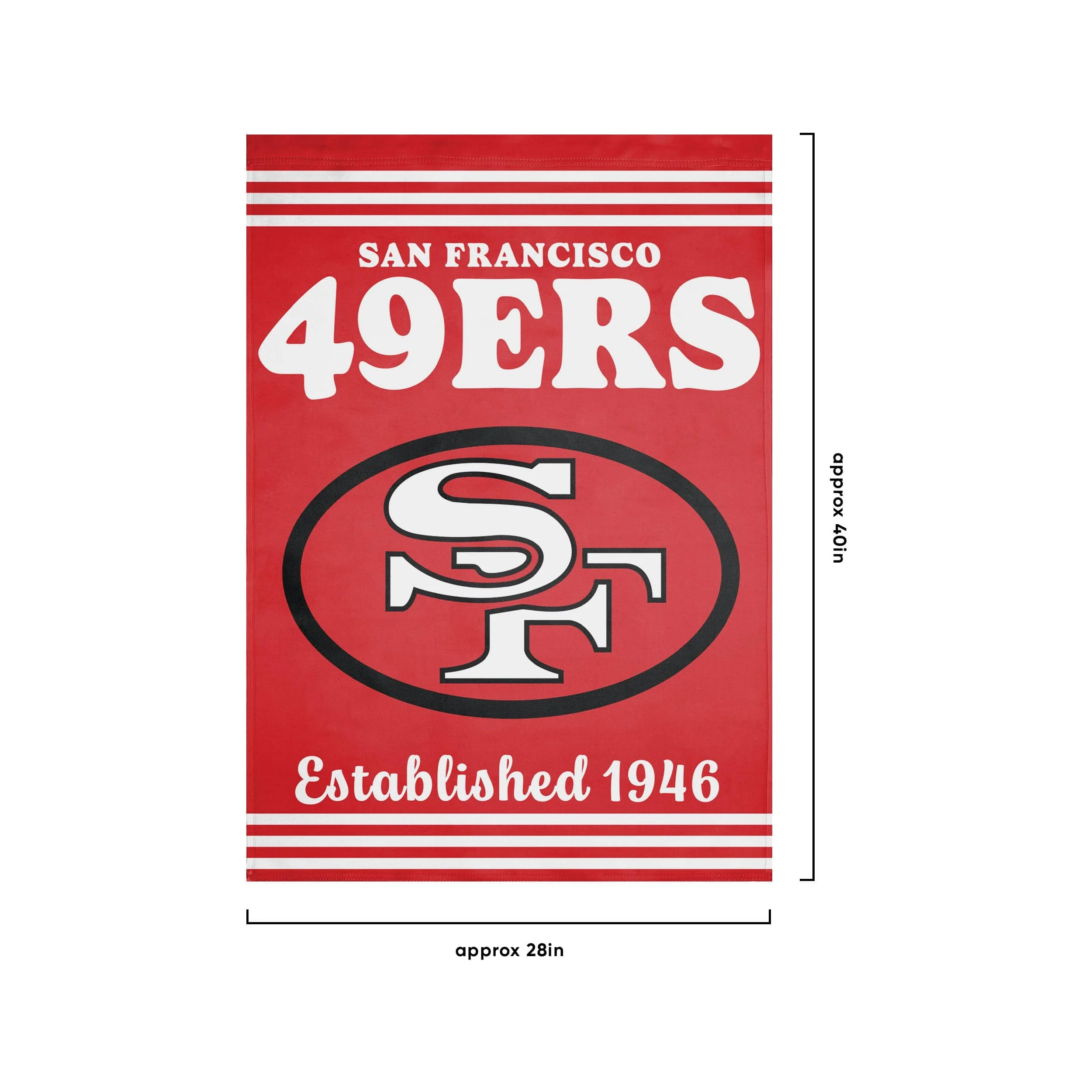 San Francisco 49ers NFL Vertical Retro Flag - Image 3