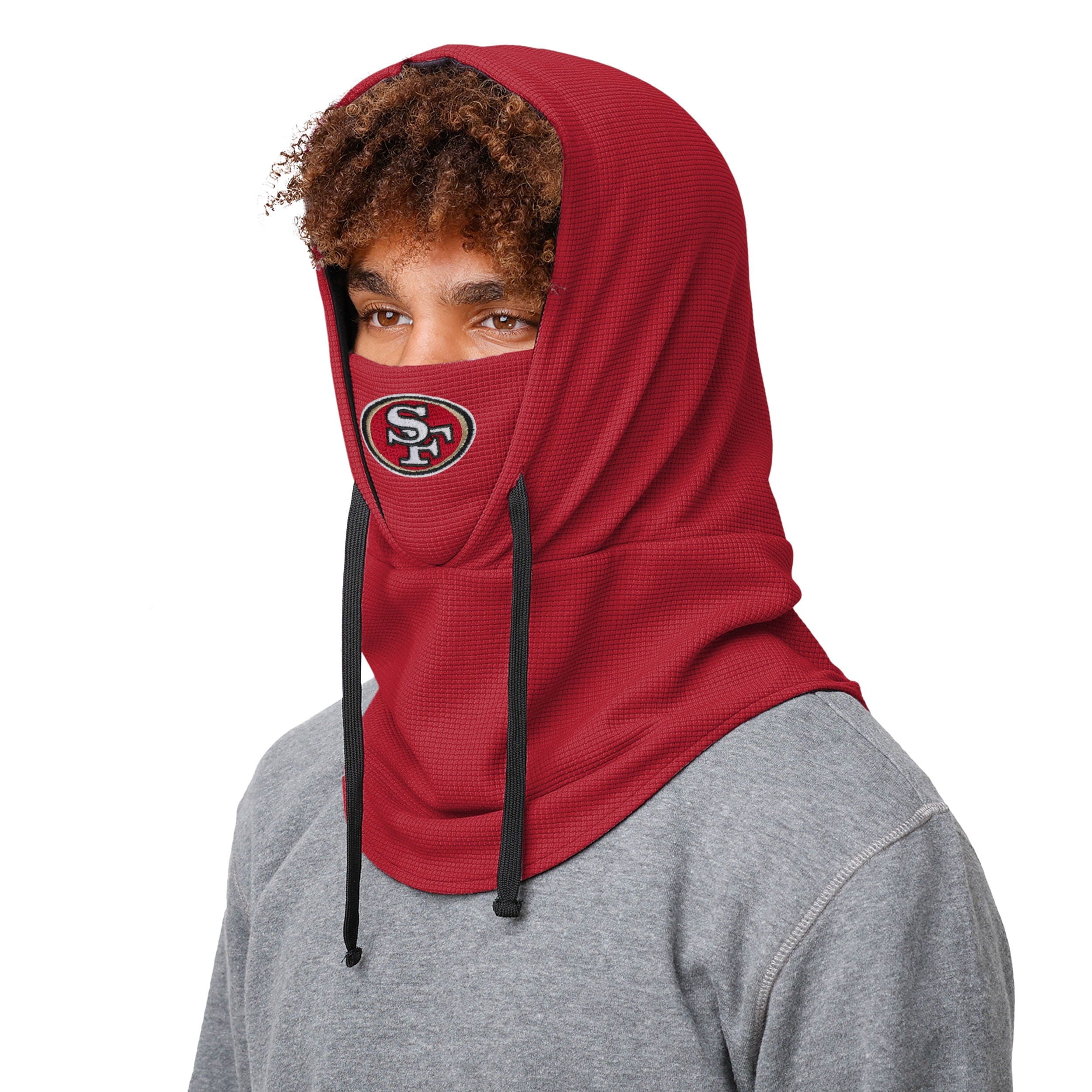 San Francisco 49ers NFL Waffle Drawstring Hooded Gaiter - Image 3