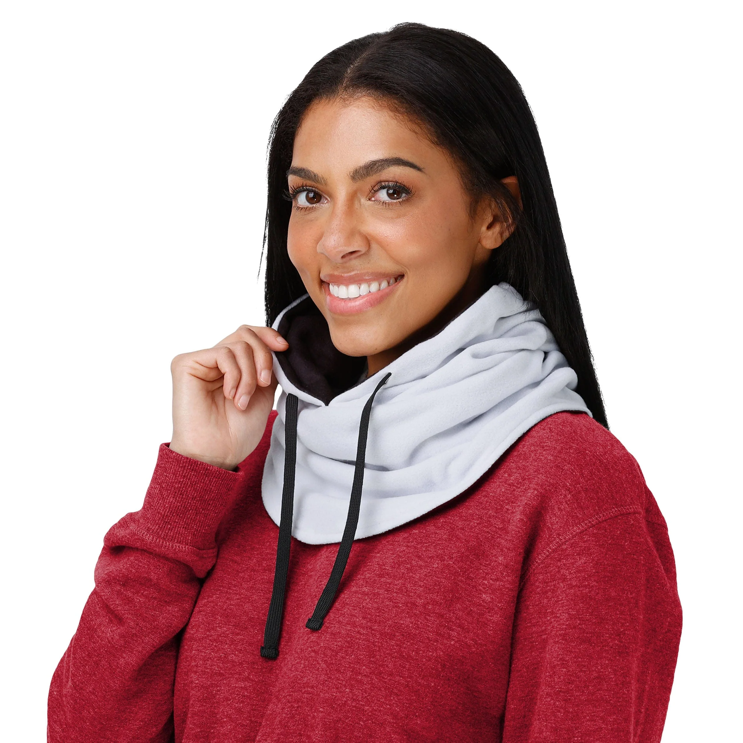 San Francisco 49ers NFL White Drawstring Hooded Gaiter - Image 4