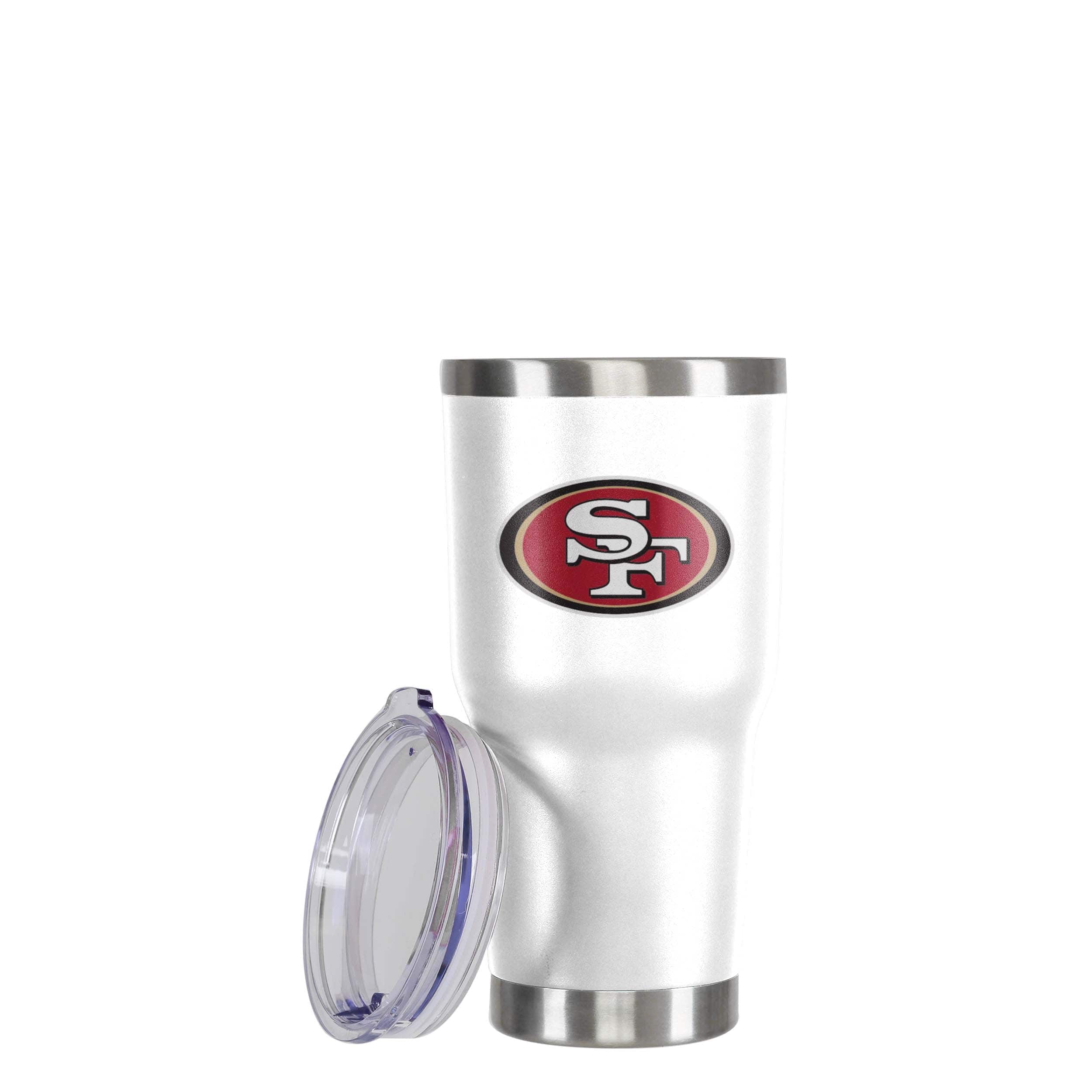 San Francisco 49ers NFL White Team Logo 30 oz Tumbler - Image 3