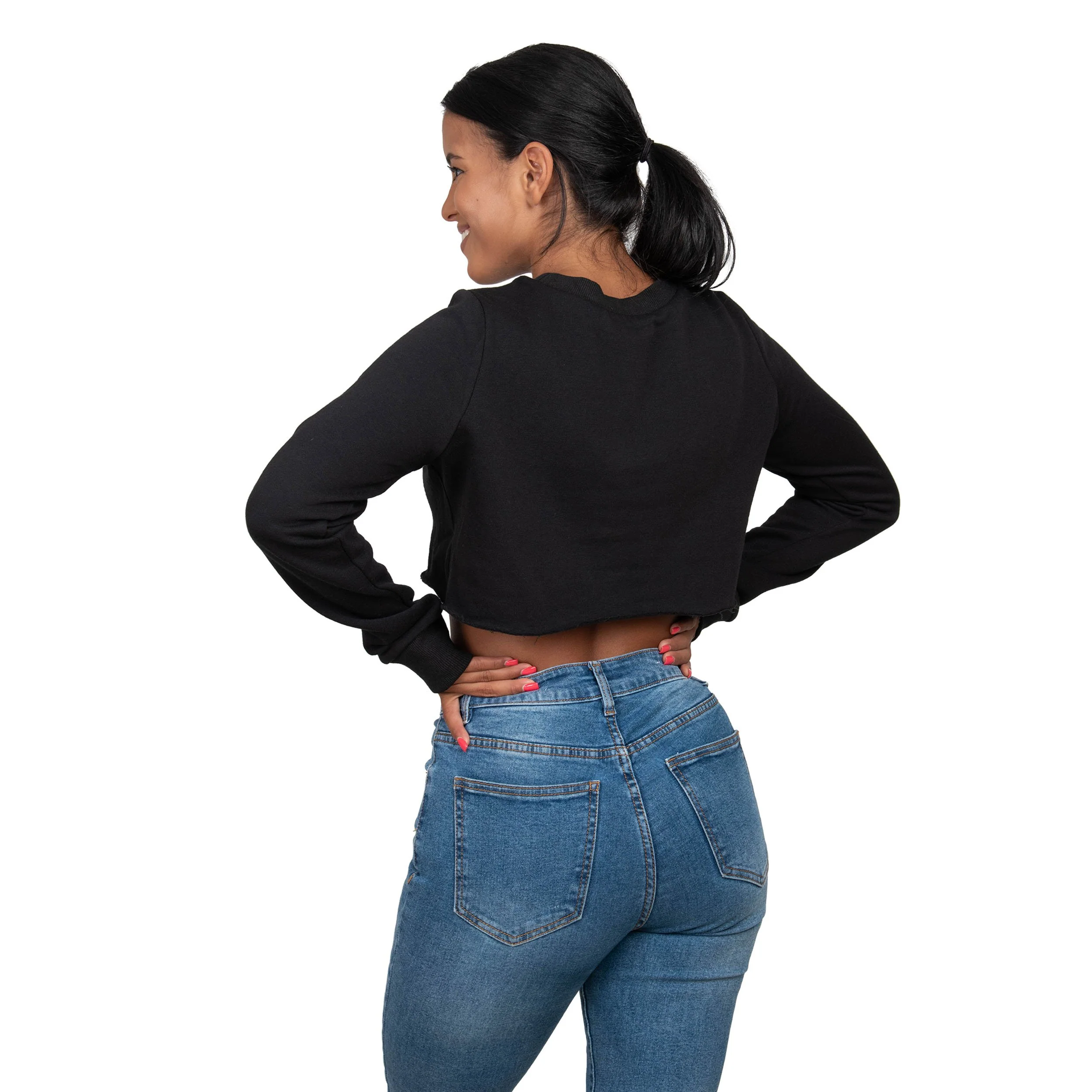 San Francisco 49ers NFL Womens Cropped Team Crewneck - Image 2