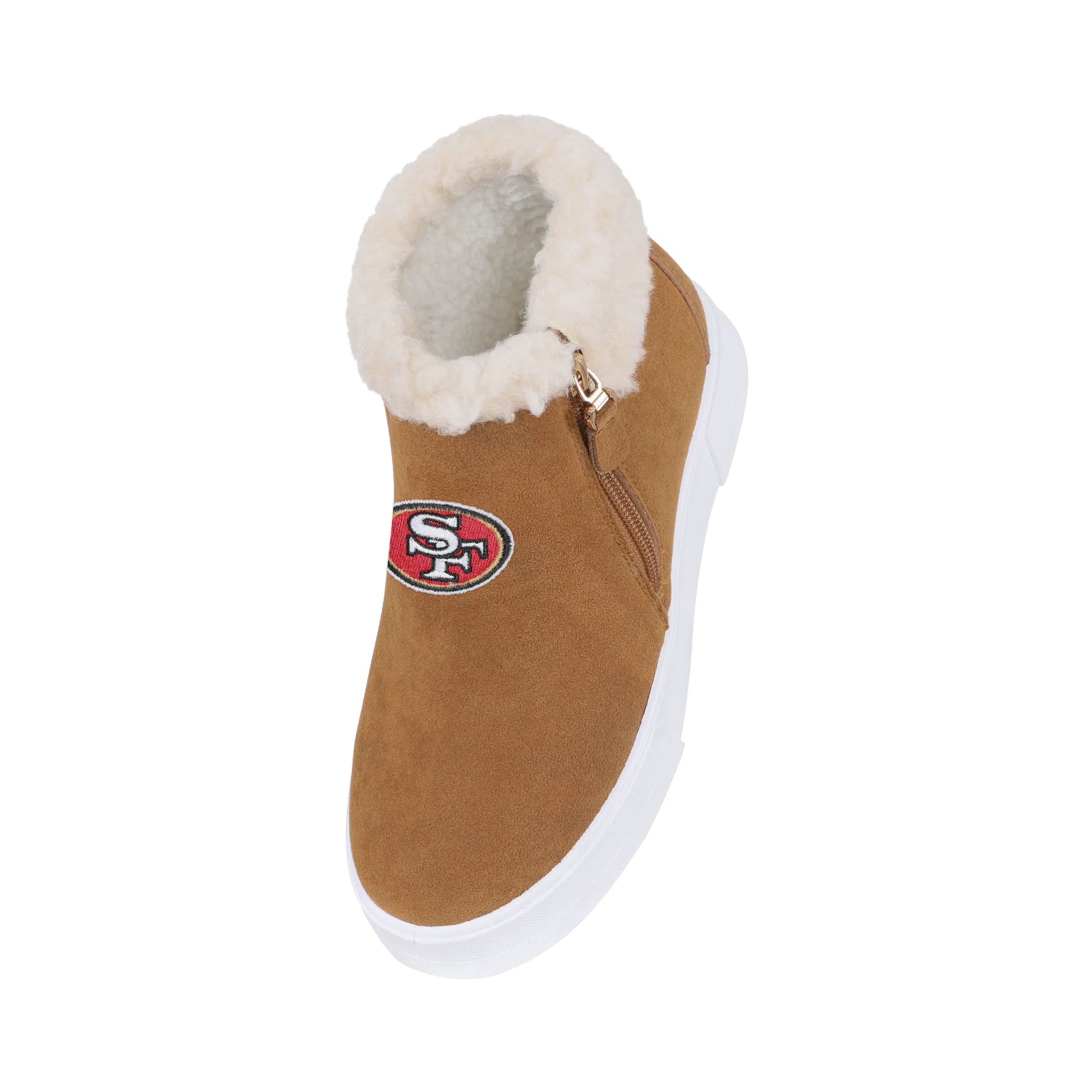 San Francisco 49ers NFL Womens Fuzzy Brim Zipper Boot