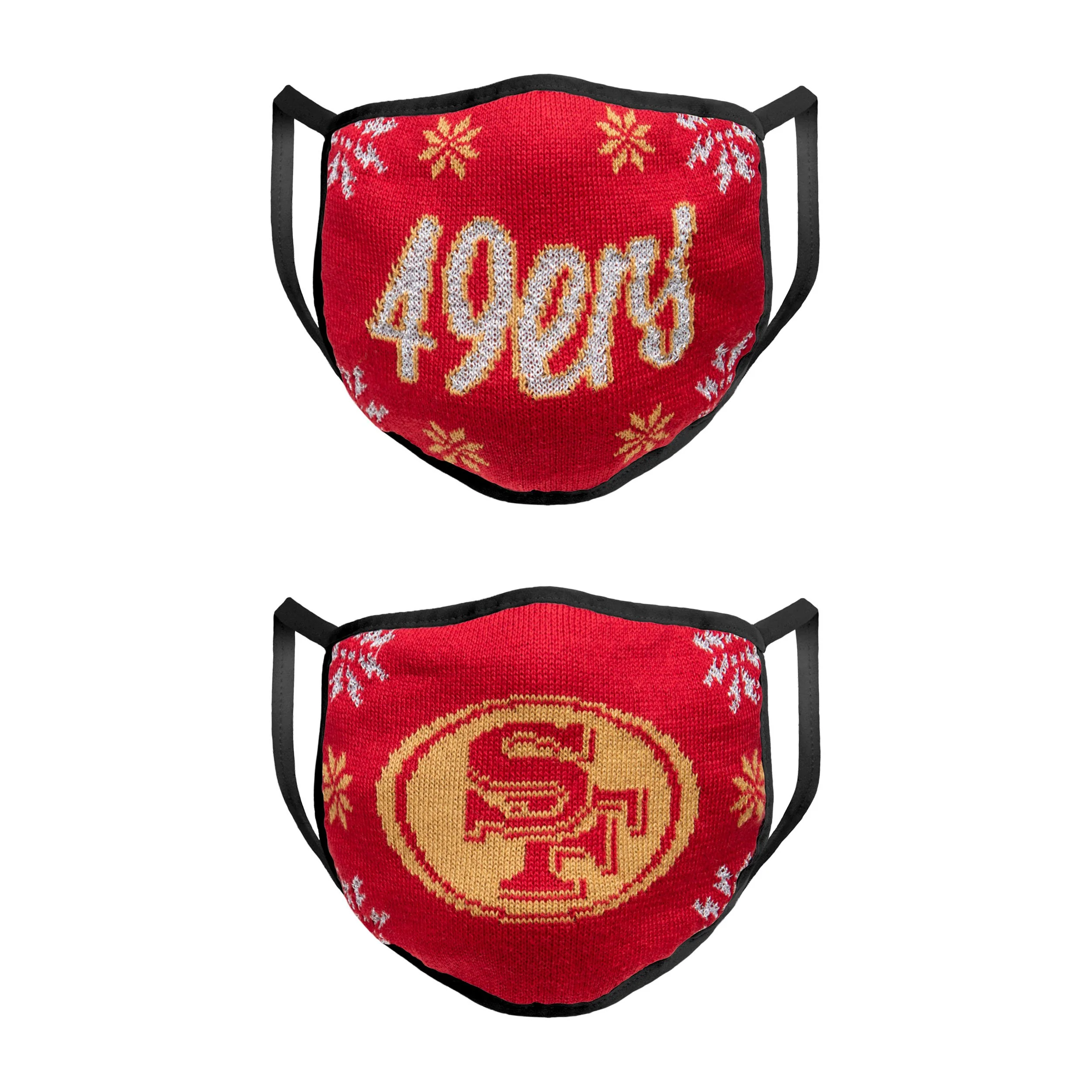 San Francisco 49ers NFL Womens Knit 2 Pack Face Cover