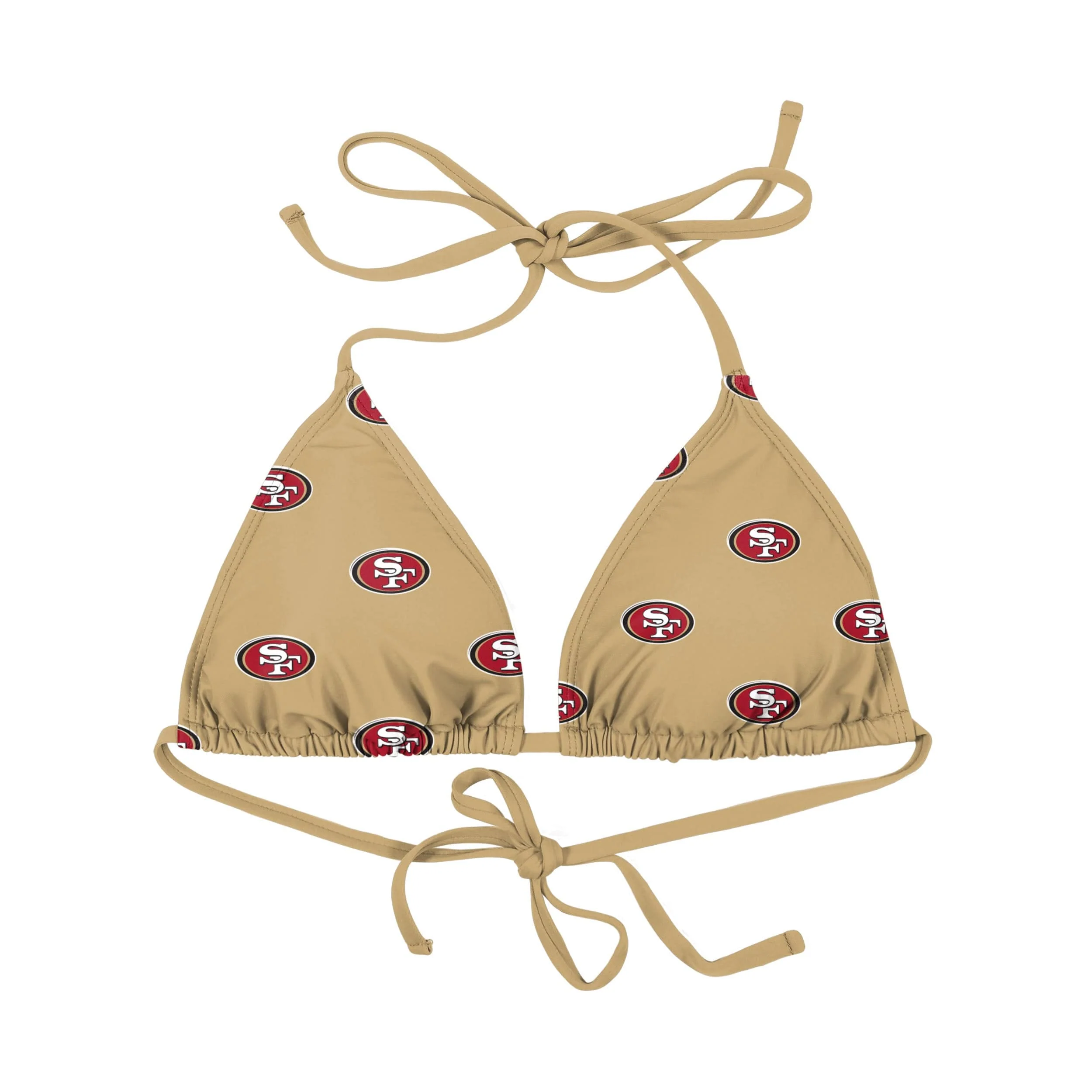 San Francisco 49ers NFL Womens Mini Print Bikini Top - Image 2